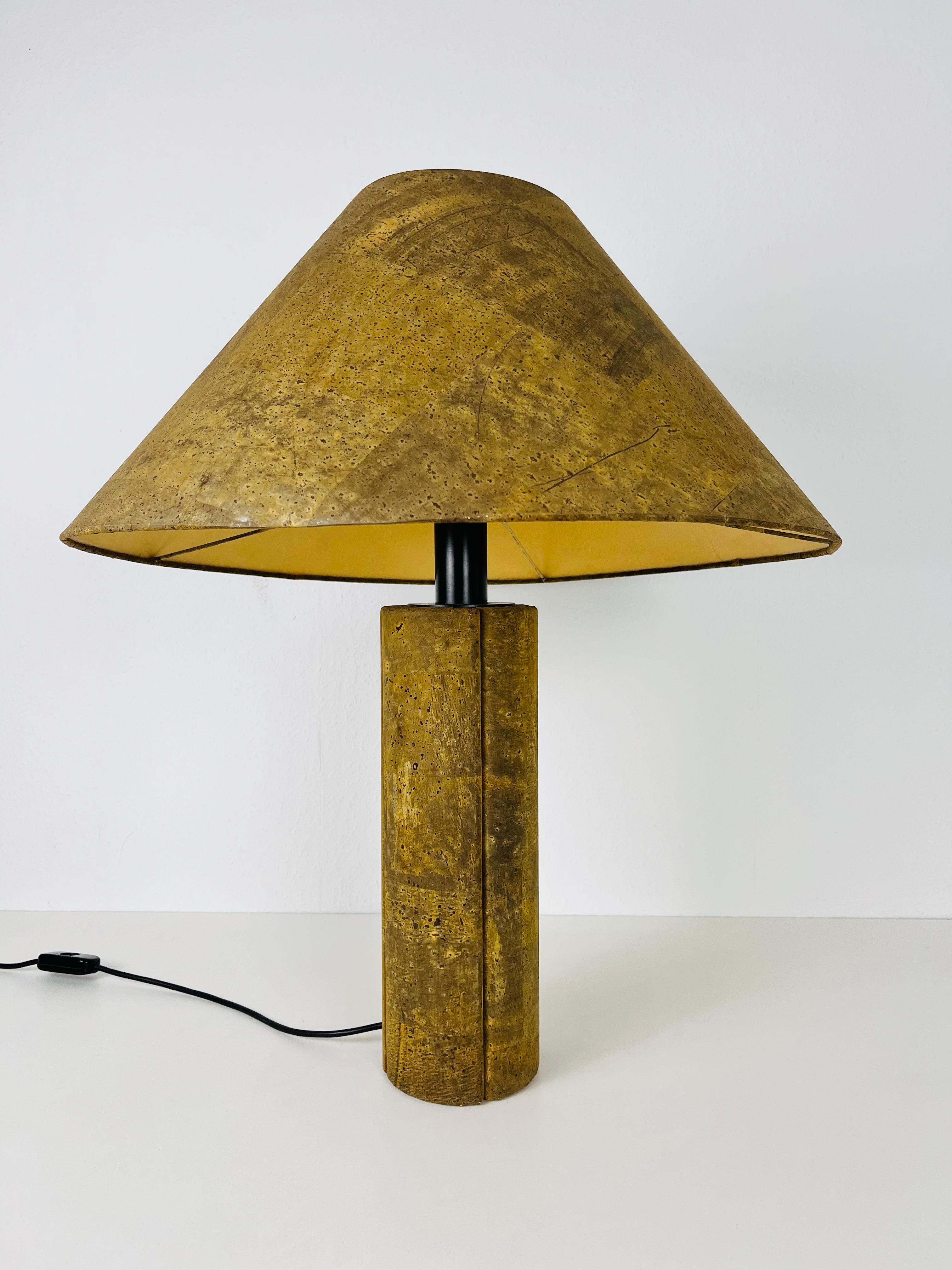 Mid-20th Century Cork Table Lamp by Ingo Maurer for M Design, 1960s, Germany