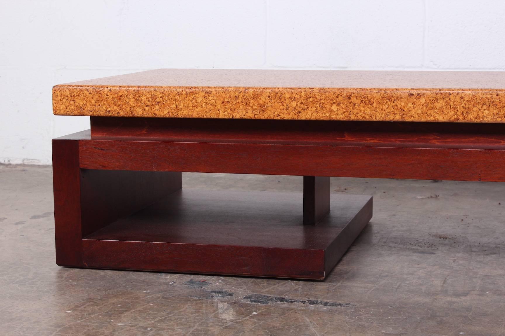 Cork Top Bench by Paul Frankl In Good Condition In Dallas, TX