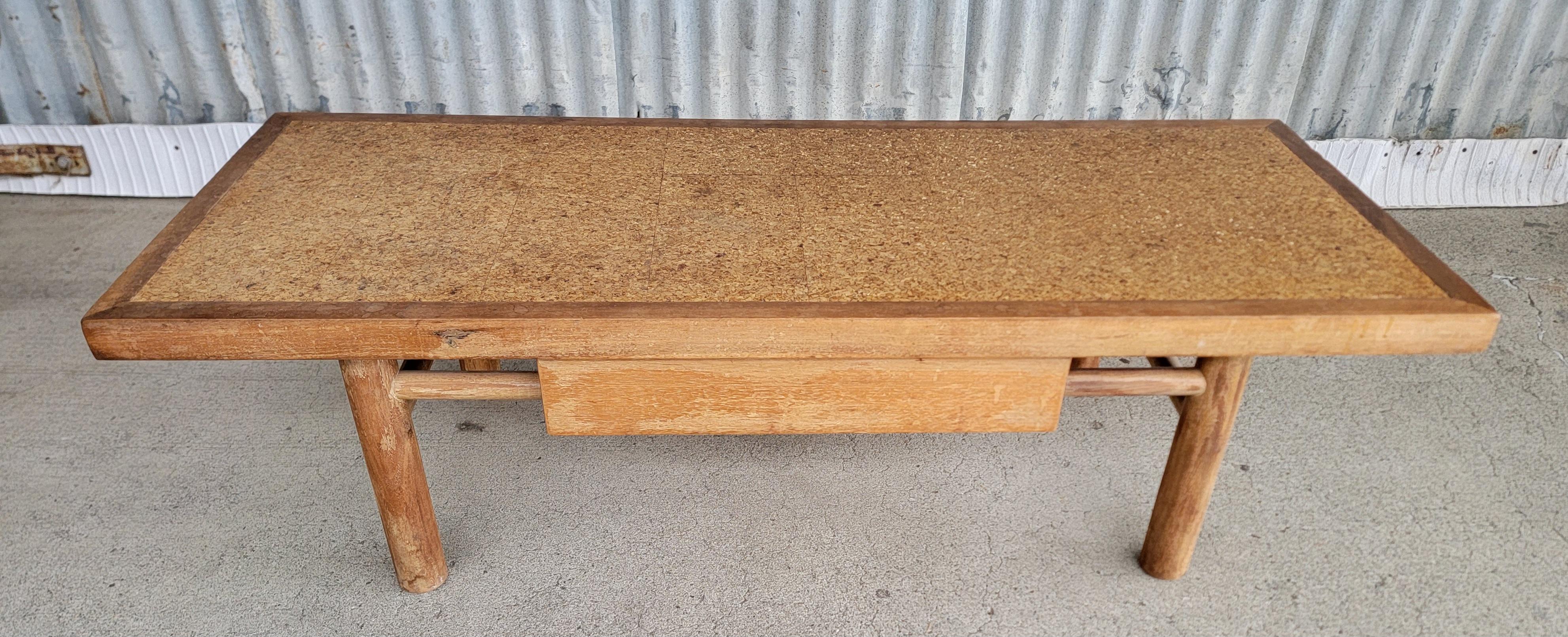 Cork Top Coffee Table by American of Martinsville For Sale 4