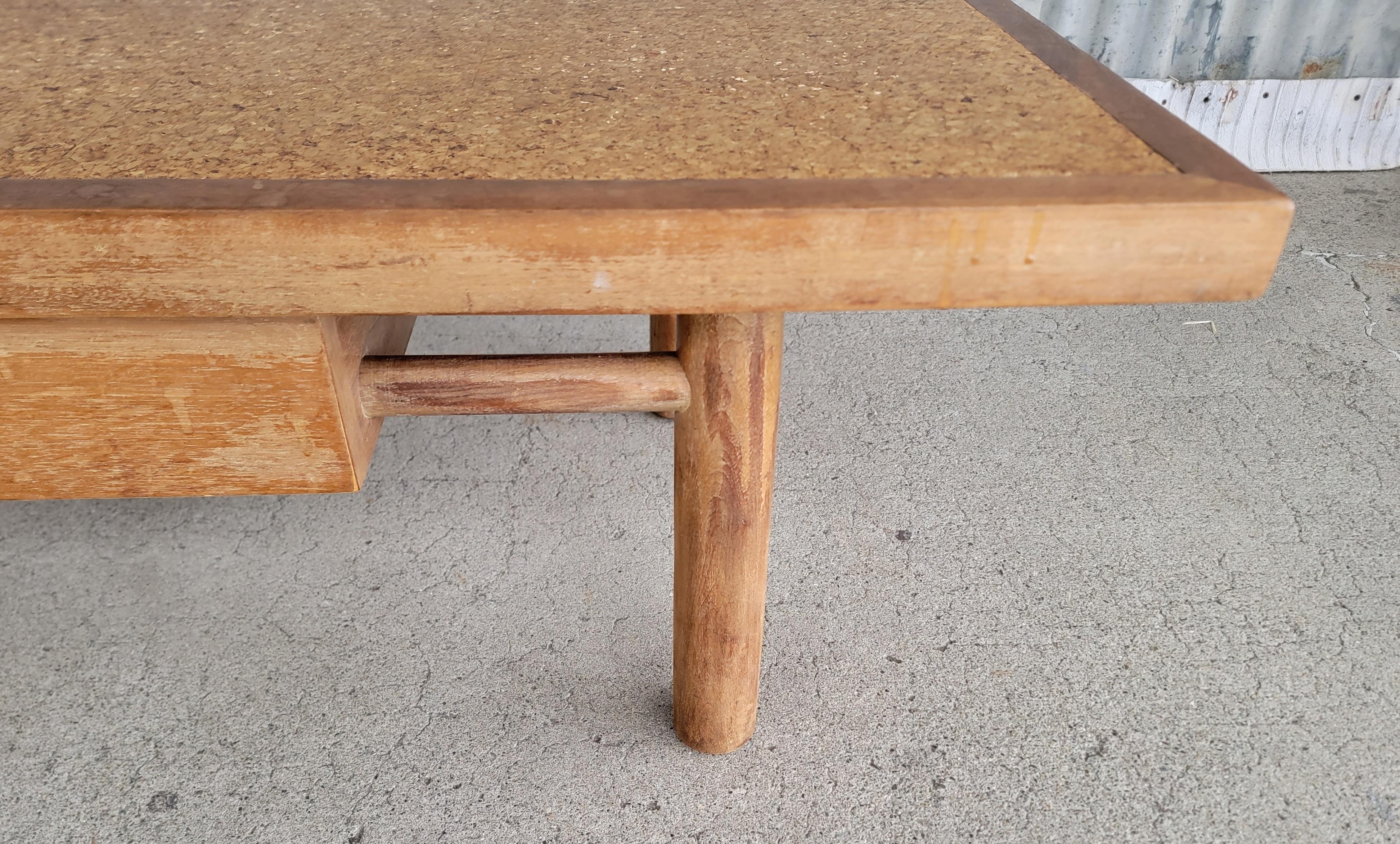 Cork Top Coffee Table by American of Martinsville For Sale 6