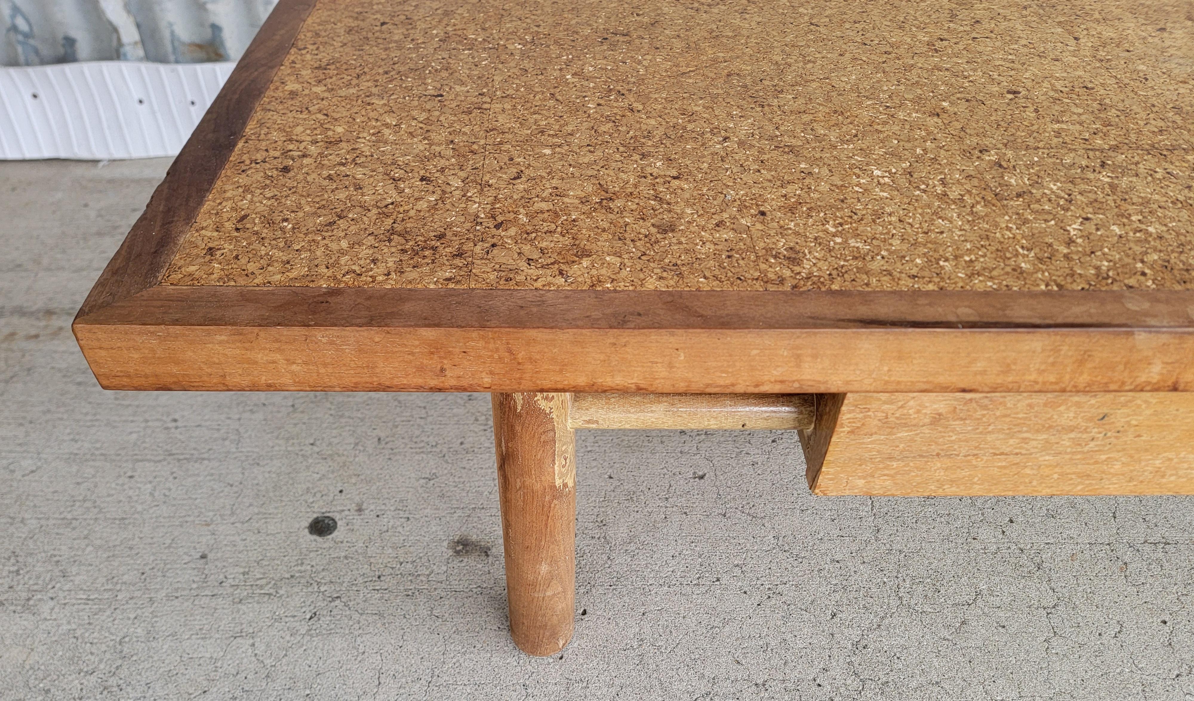 Cork Top Coffee Table by American of Martinsville For Sale 2