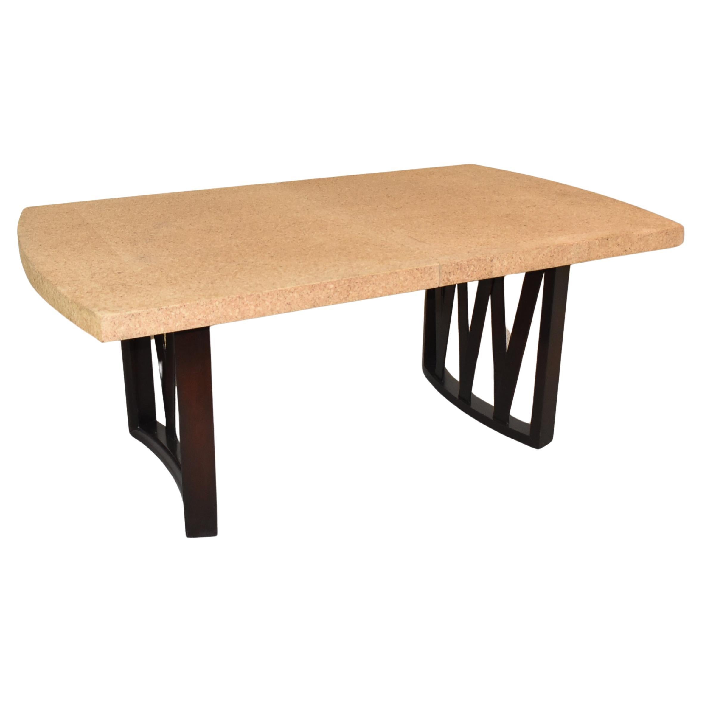 Table de salle à manger à plateau en liège de Paul Frankl pour Johnson Furniture en vente