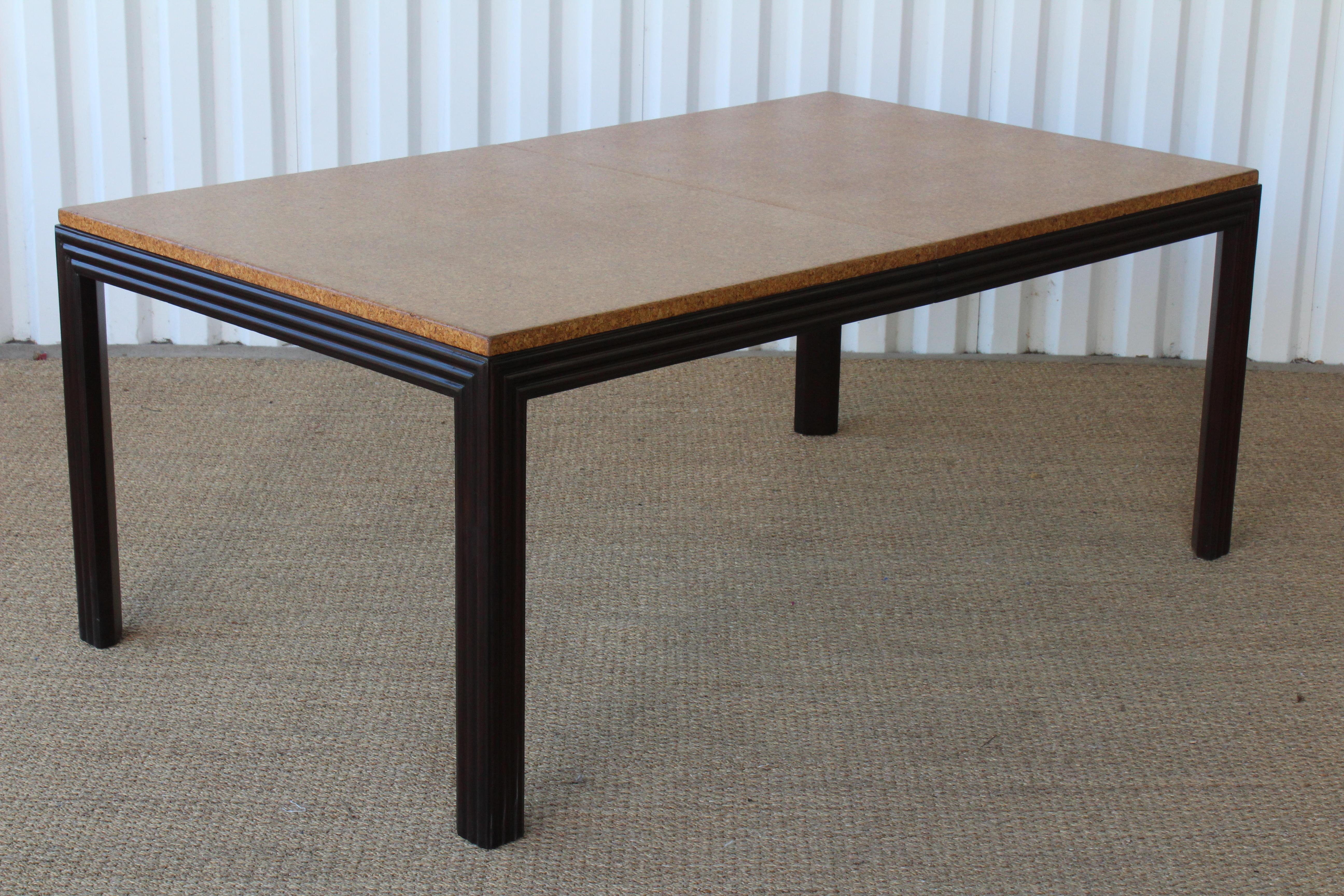 Mid-Century Modern Cork Top Dining Table by Paul Frankl for Johnson Furniture, USA, 1940s