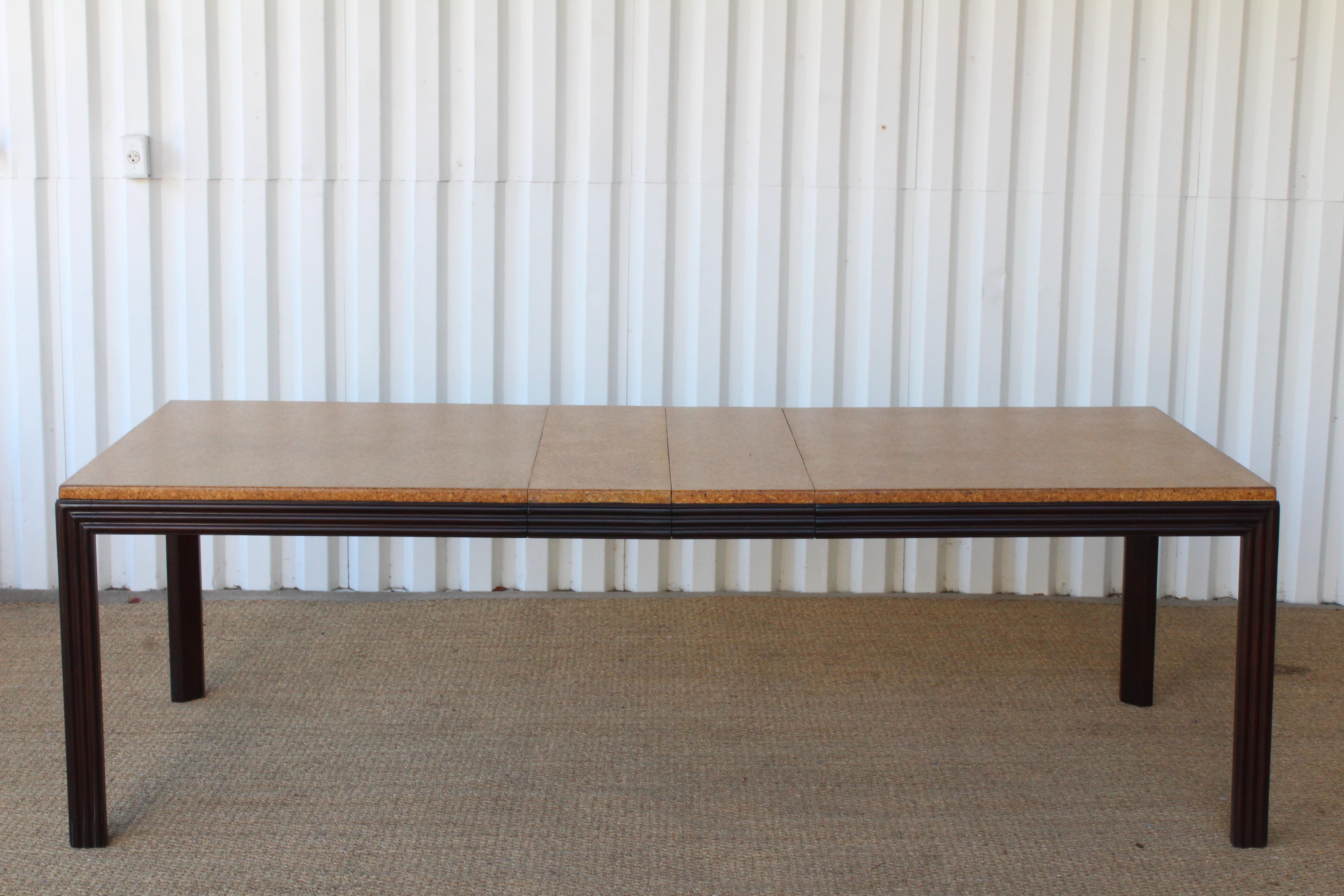 Cork Top Dining Table by Paul Frankl for Johnson Furniture, USA, 1940s In Good Condition In Los Angeles, CA