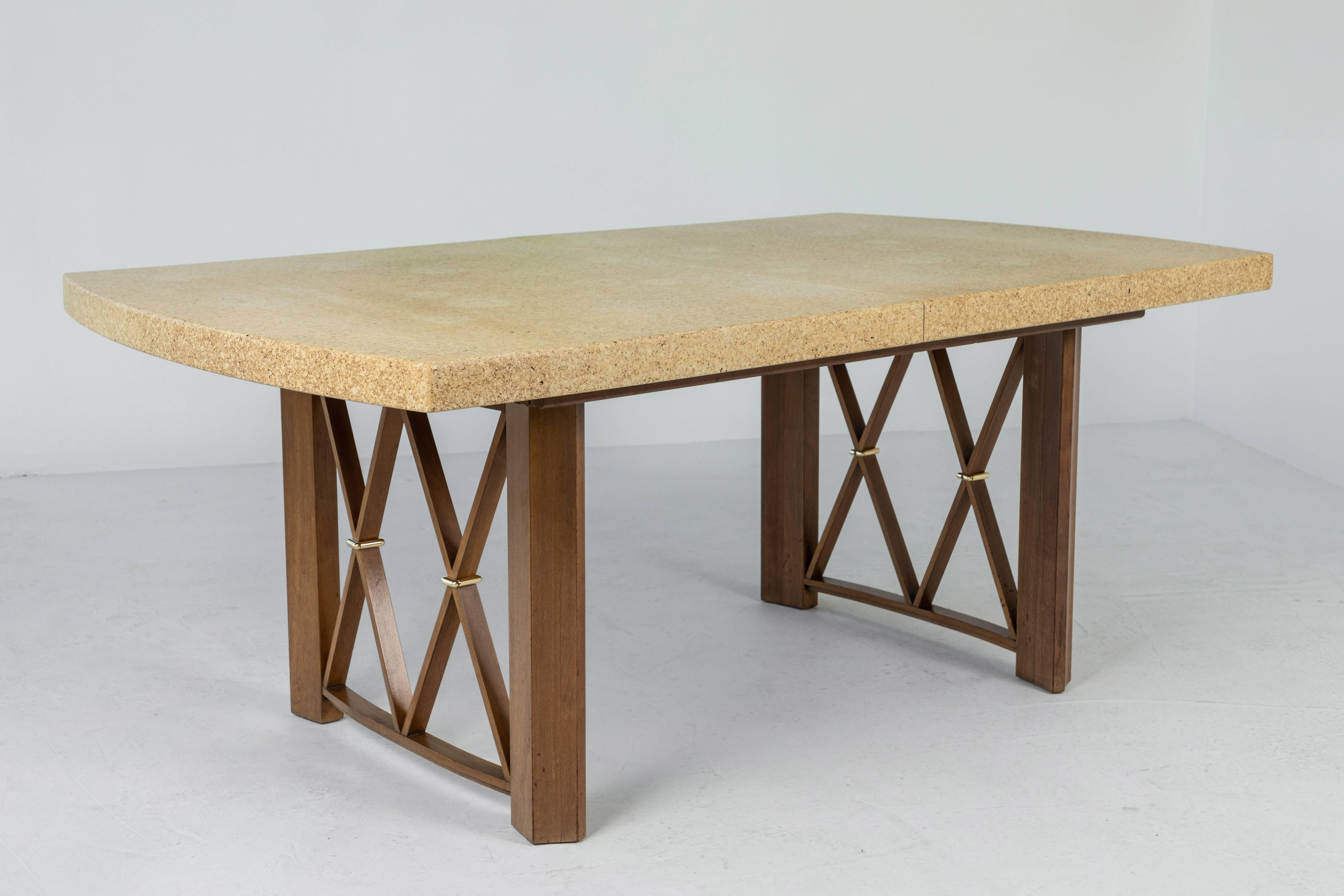 Cork-Top Extension Dining Table by Paul Frankl 1