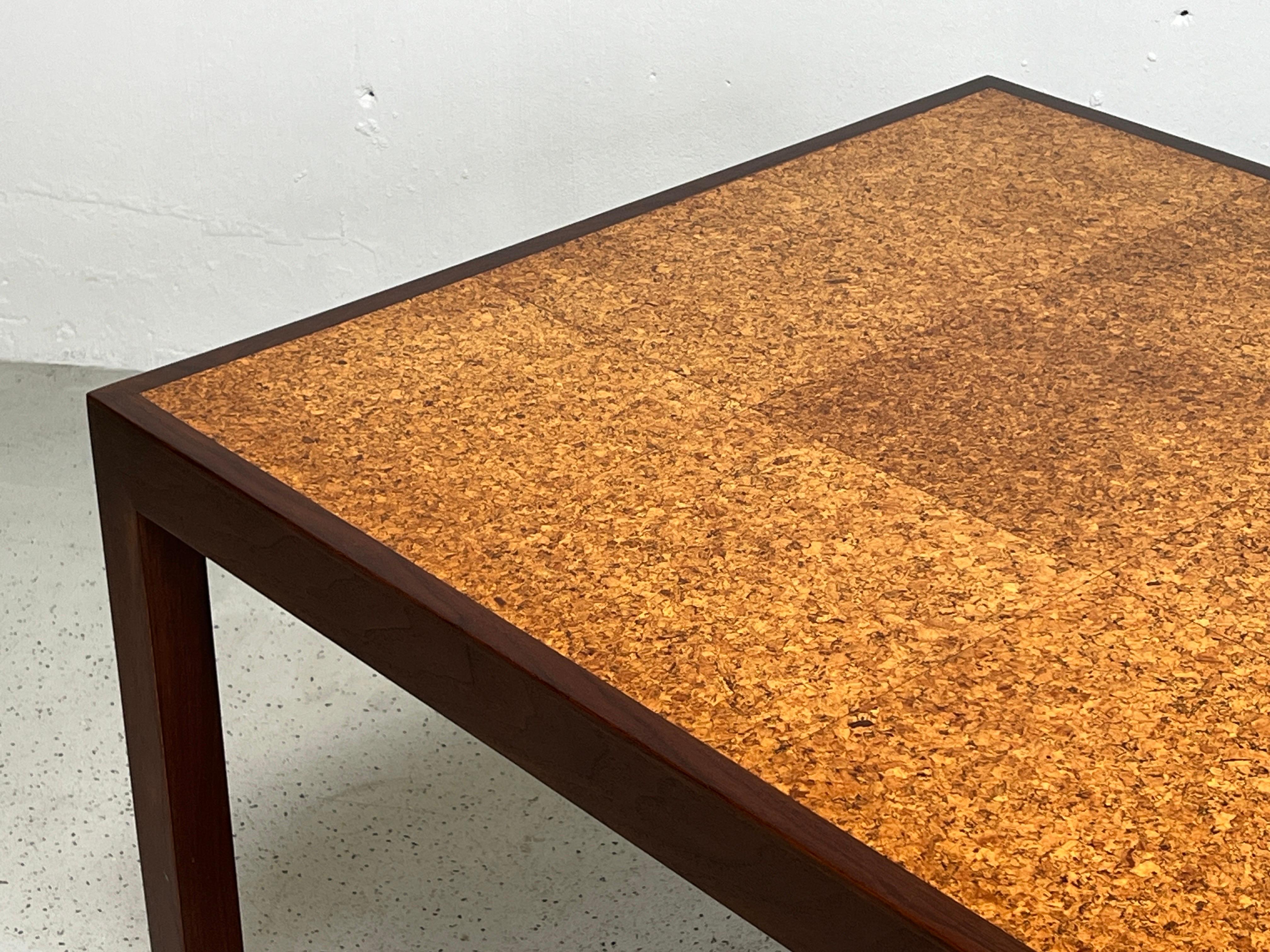 Cork Top Game Table by Edward Wormley for Dunbar In Good Condition For Sale In Dallas, TX