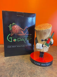 "Cork Waiter" Signed Limited Edition Resin Sculpture by Michael Godard