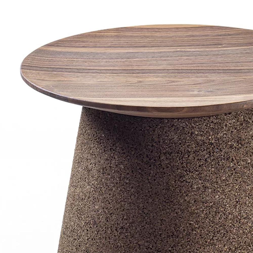 Hand-Crafted Cork Walnut Stool For Sale