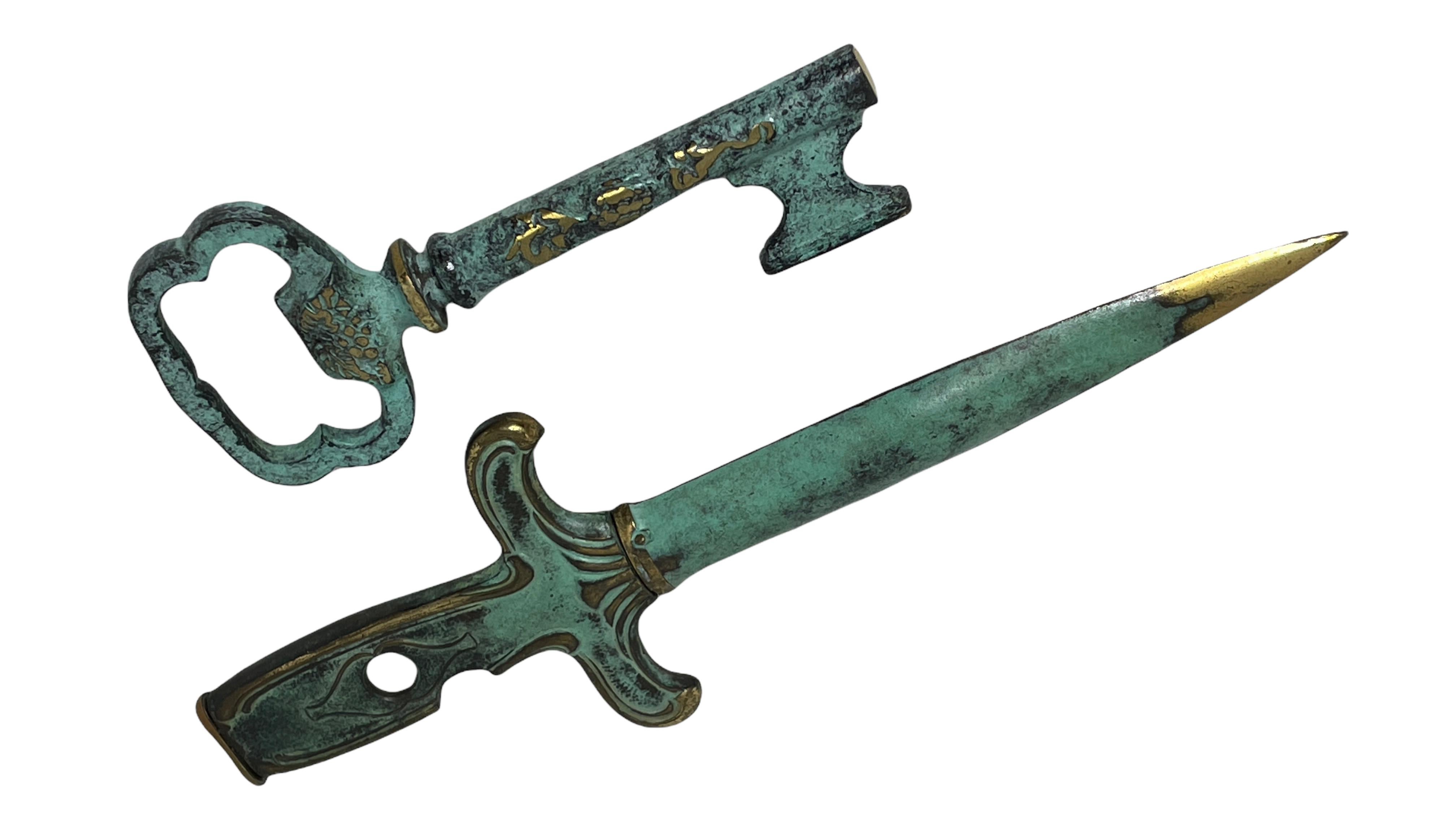 First we have to offer a Classic early 1960s german letter opener, also a Corkscrew and a cigar cutter. 2nd item is a nice bottle opener with a hidden corkscrew. Nice addition to your room, on your desk top or just for your collection of midcentury