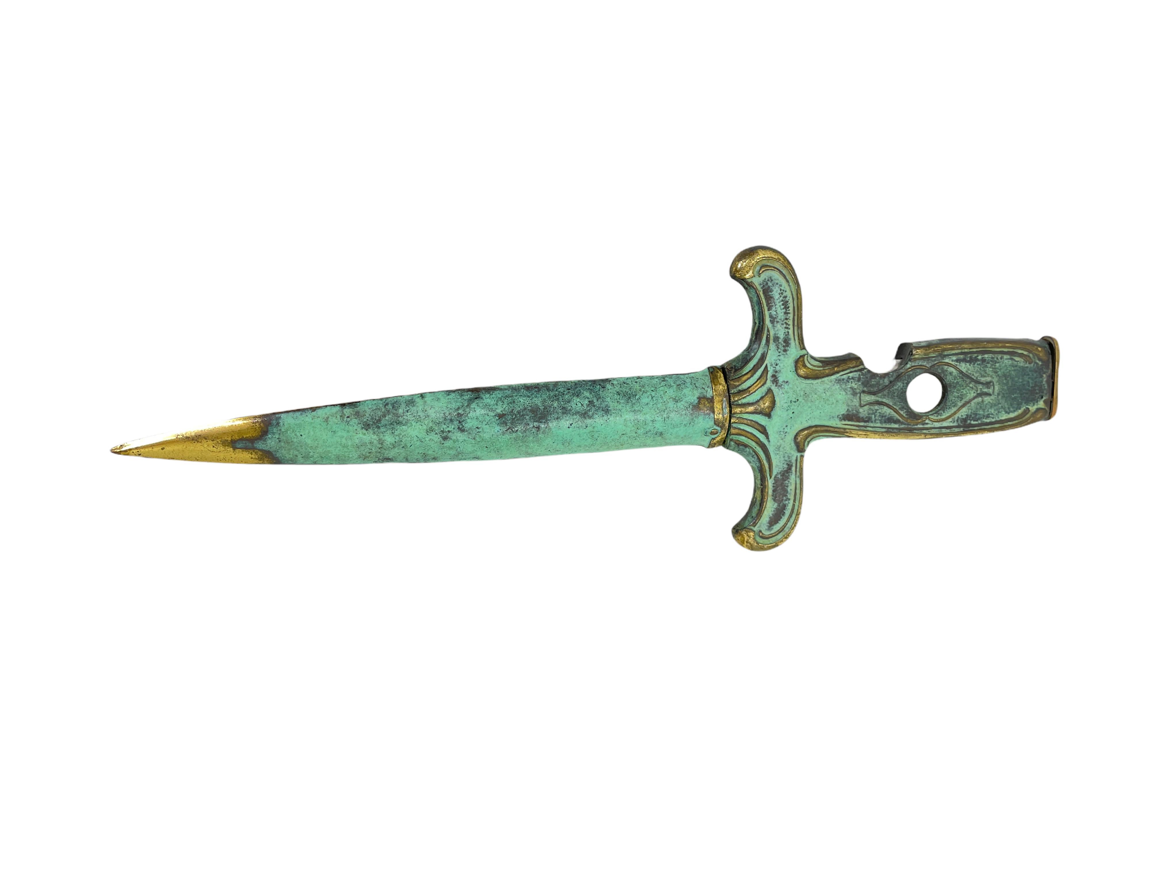 Brass Corkscrew, Bottle and Letter Opener Set, Cigar Cutter, 1960s Germany