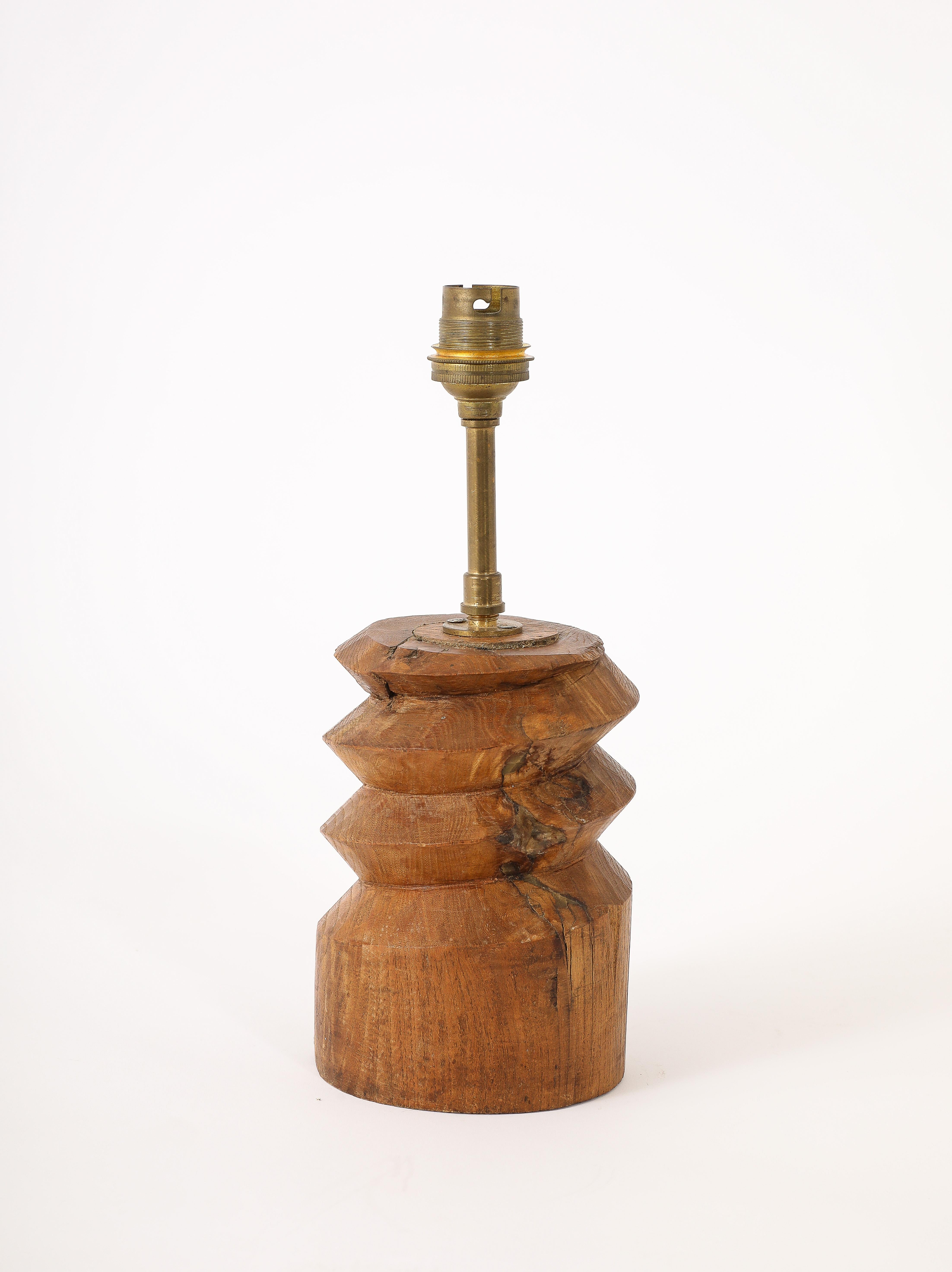 Lampada da tavolo a cavatappi in Wood Wood, Francia, anni '60 3