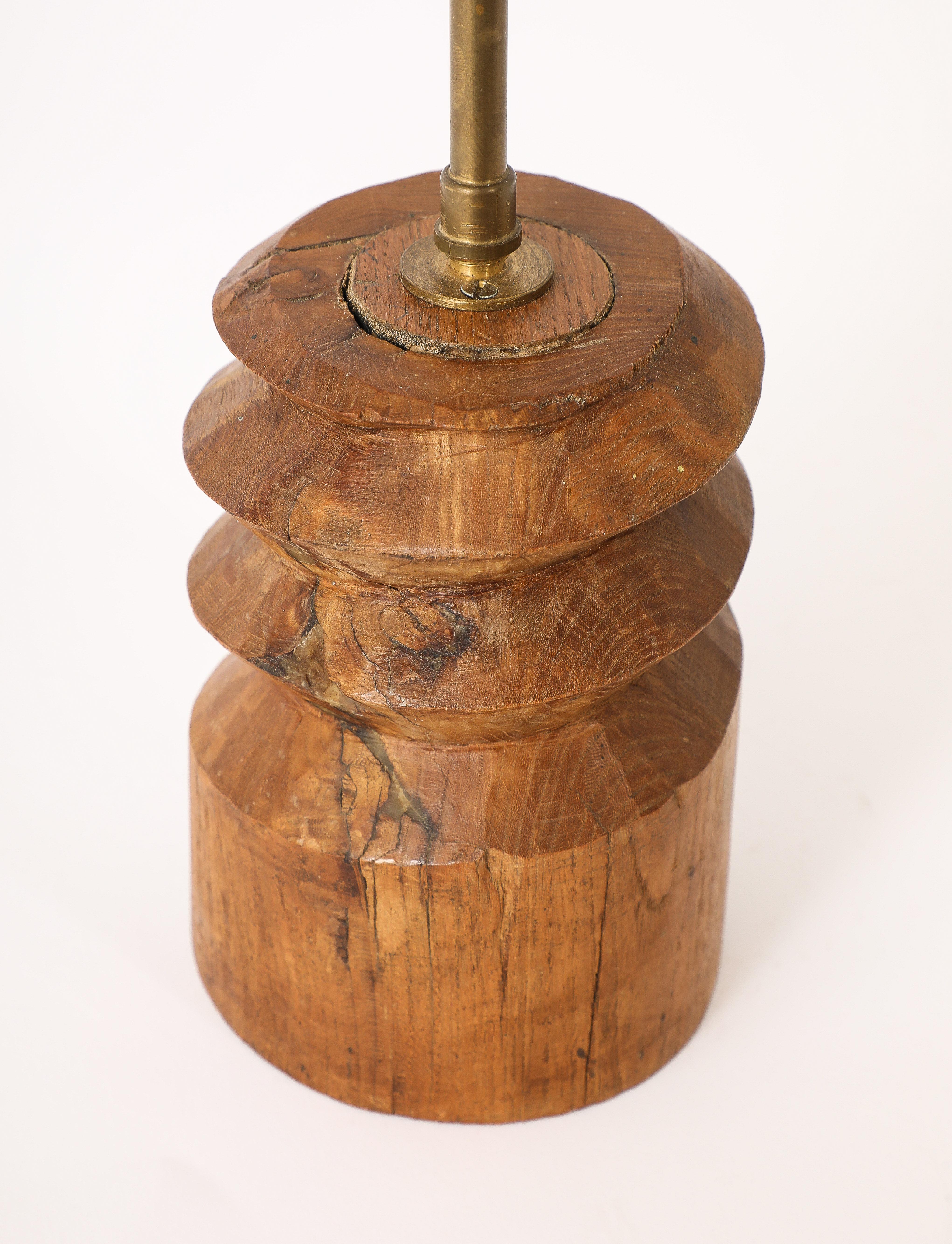 XX secolo Lampada da tavolo a cavatappi in Wood Wood, Francia, anni '60