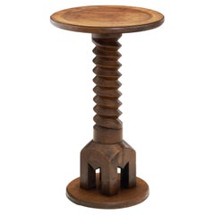 Corkscrew Side Table with Circular Top, Europe 1940s
