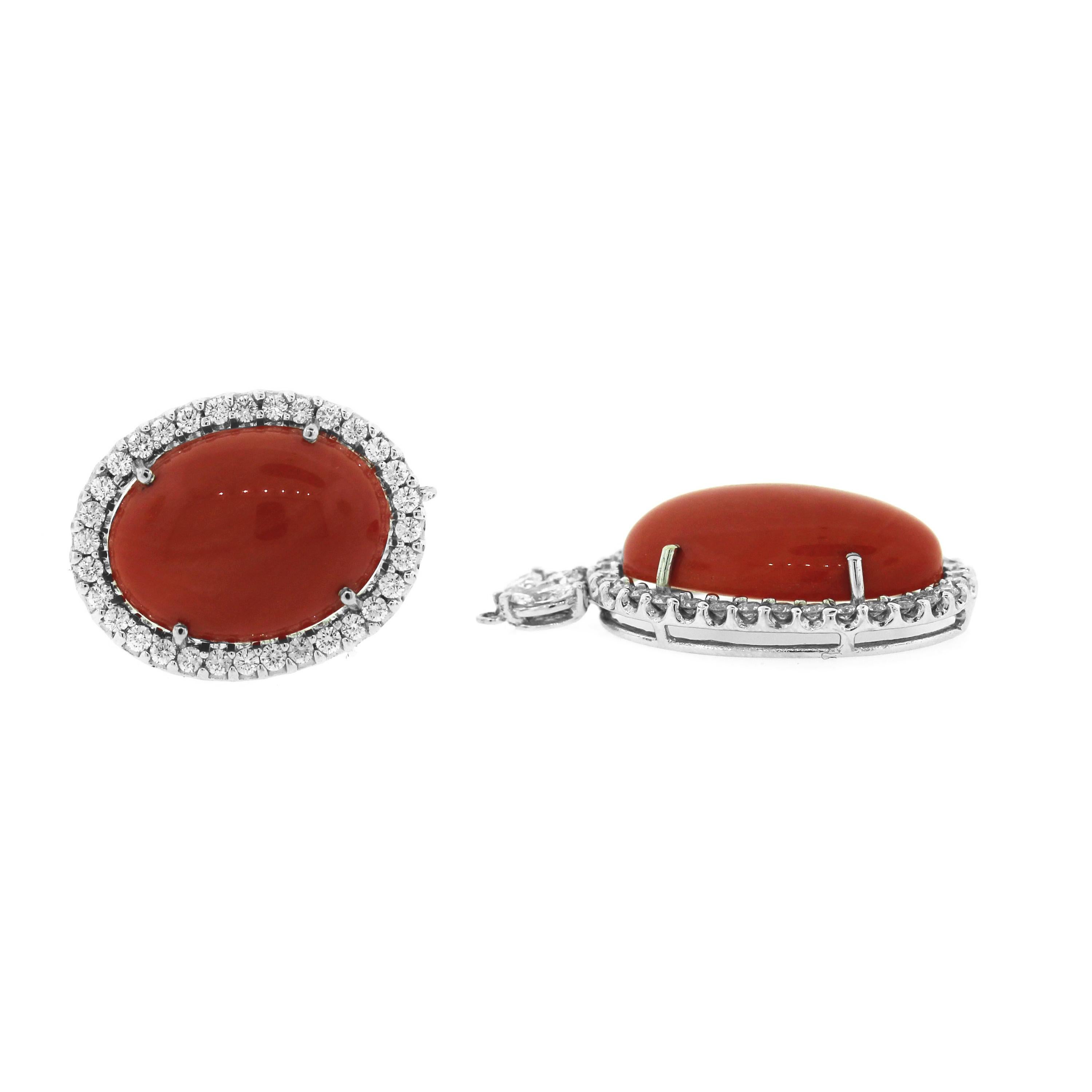 IF YOU ARE REALLY INTERESTED, CONTACT US WITH ANY REASONABLE OFFER. WE WILL TRY OUR BEST TO MAKE YOU HAPPY!

18k White Gold Earrings with 4 Italian Red Corals and Diamonds

Apprx. 40 carats of Italian Coral on this pair. Gorgeous red color.

6.75ct.