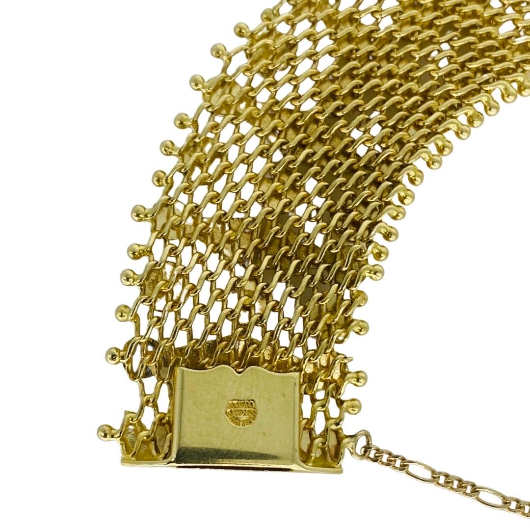 Bracelet à maillons larges fantaisie en or 18 carats 22 mm de Corletti Designer en vente 1
