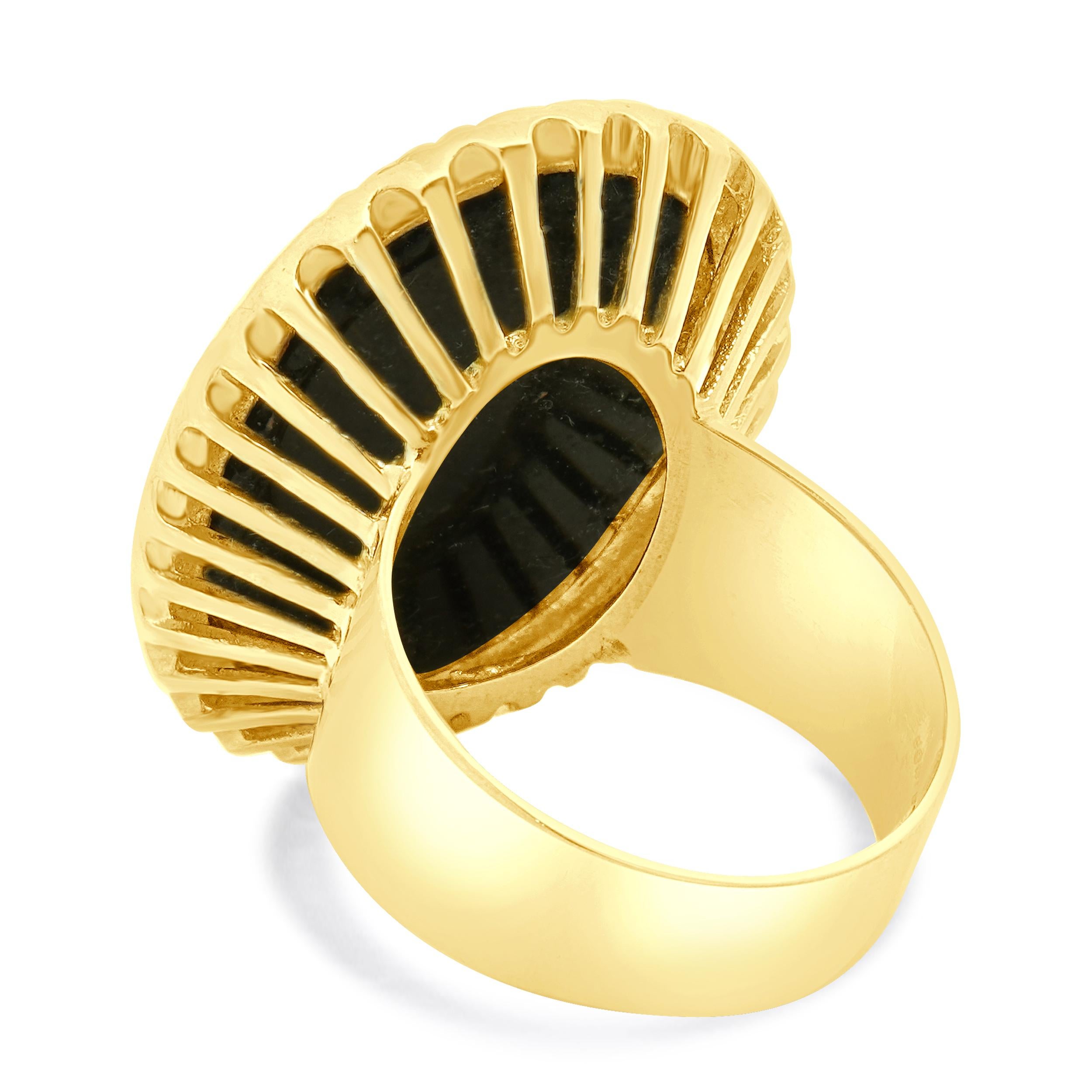 Corletto 18 Karat Gelbgold Schwarzer Onyx Ring im Zustand „Hervorragend“ im Angebot in Scottsdale, AZ