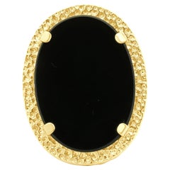 Corletto Anillo Ónix Negro Oro Amarillo 18 Kilates