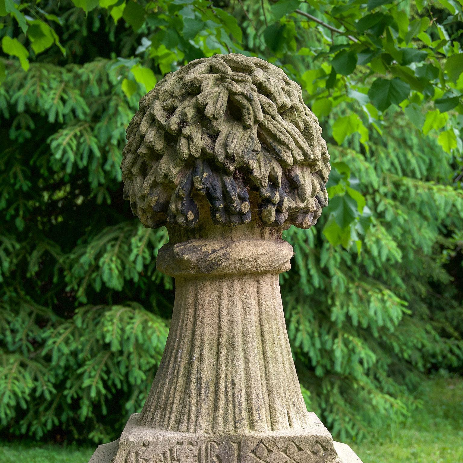 Carved Corn Finial For Sale
