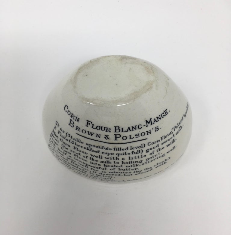 Corn Flour BlancMange, Brown and Polson's English Mold For Sale at