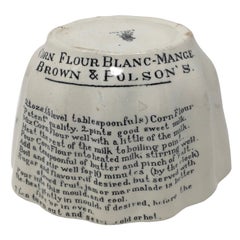 Antique Corn Flour Blanc-Mange, Brown & Polson's English Mold