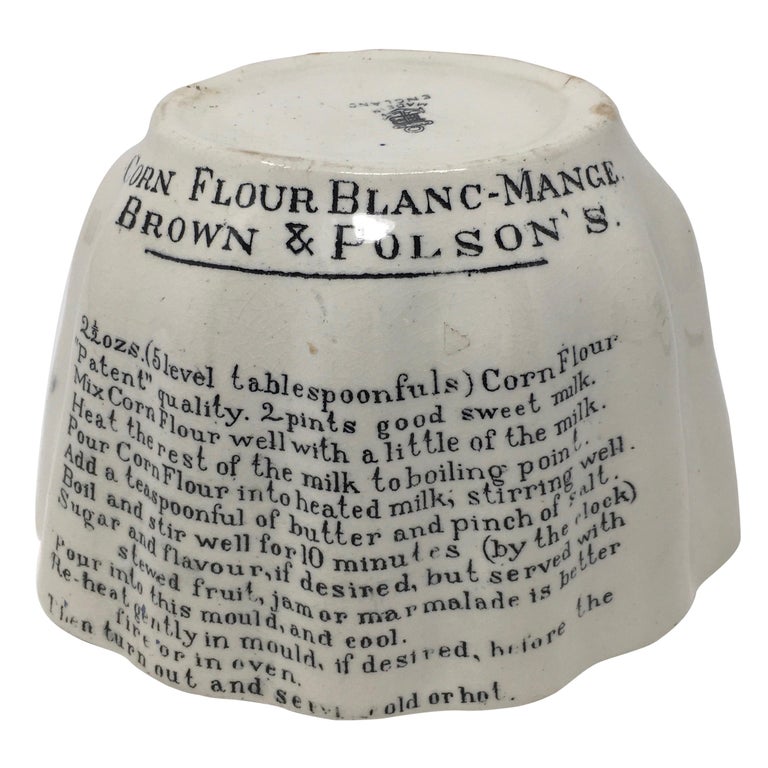 Corn Flour BlancMange, Brown and Polson's English Mold at 1stDibs