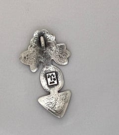 Corn Flower Pendant by Melanie Yazzie, Navajo, silver, pendant, contemporary