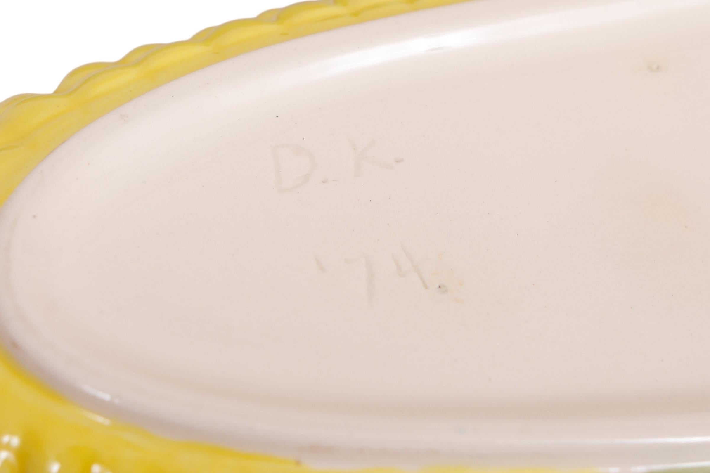 Maiskönig Stil Keramik Auflaufform mit Deckel im Angebot 1