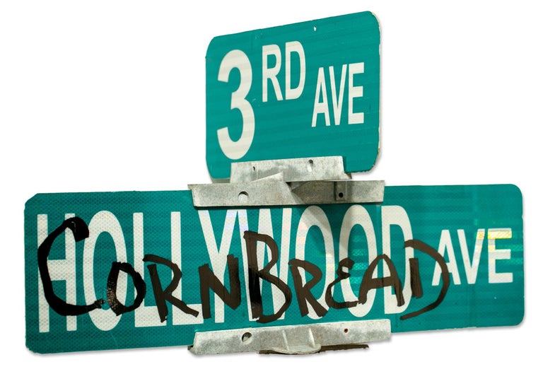 Cornbread Cornbread Hollywood Ave Graffiti Sign Street Art