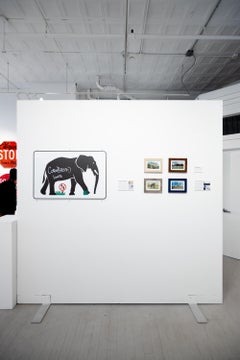 "El pan de maíz vive" Pieza de colaboración de Kid Hazo, acrílico sobre señal de calle