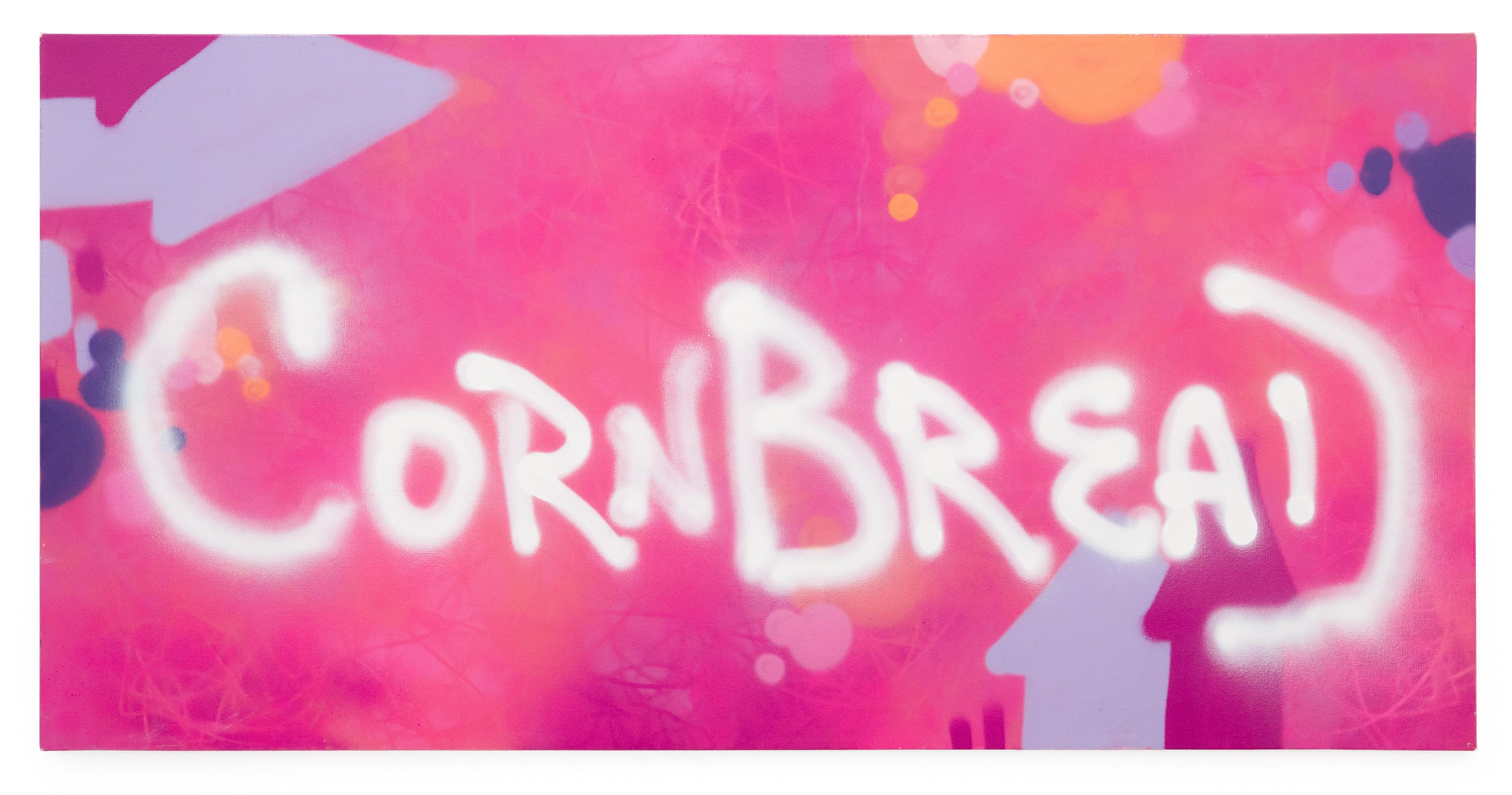 This artwork titled "Cornbread Pink Canvas (Large)," is an original artwork by Cornbread made of acrylic paint on canvas. The piece measures 24”h x 48”w and ships with a Gallery-issued Certificate of Authenticity. 

Darryl McCray, known by his