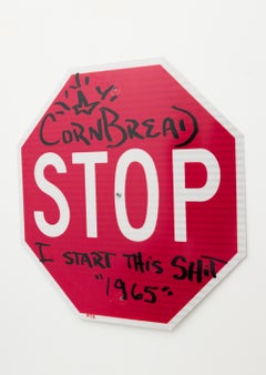 Graffiti et art de la rue "Cornbread I Start This Shit 1965 Stop Sign" (Pain de maïs, j'ai commencé cette merde en 1965)