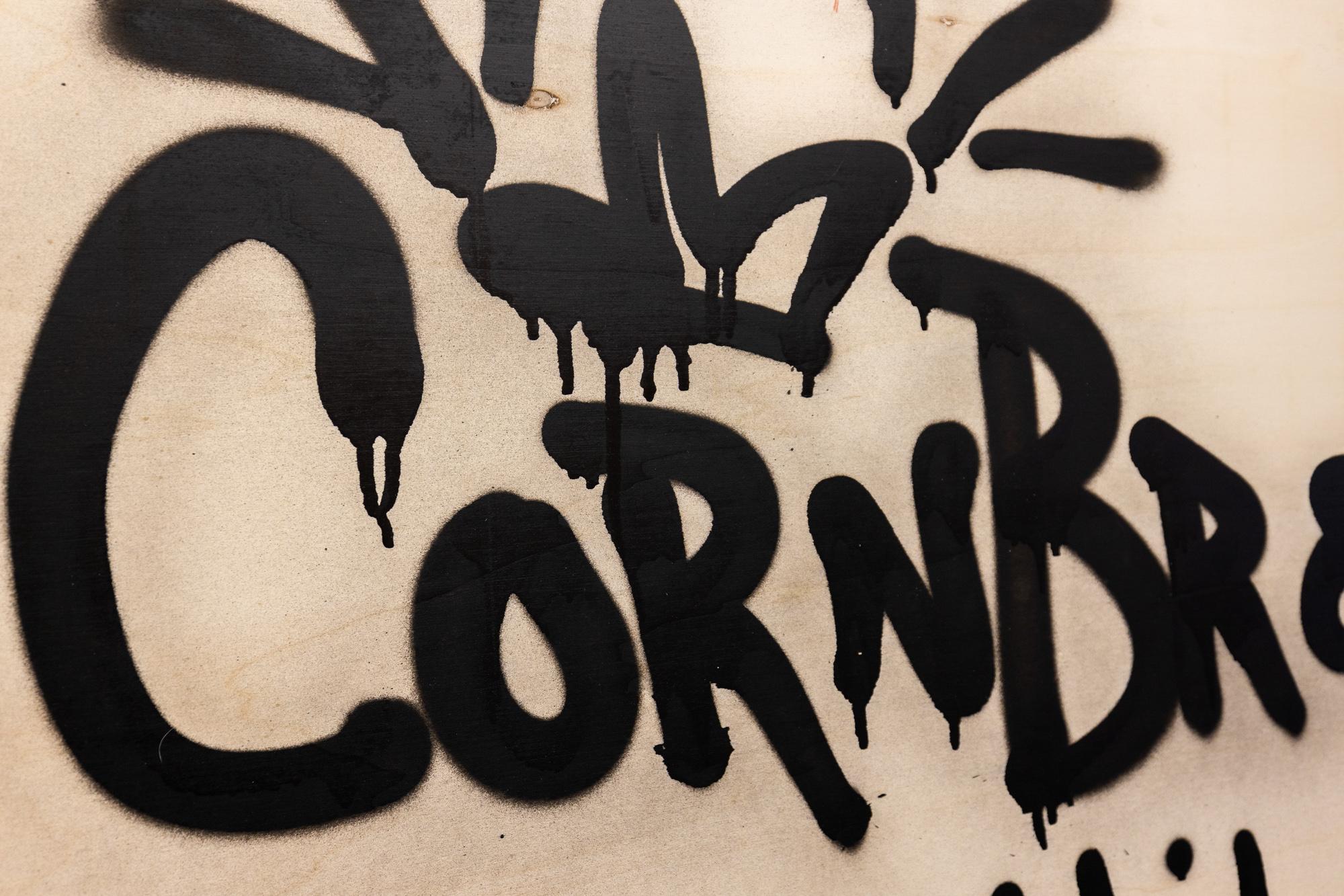 « Fresh Cut: Cornbread Philly », acrylique sur bois, graffiti, Street Art en vente 2