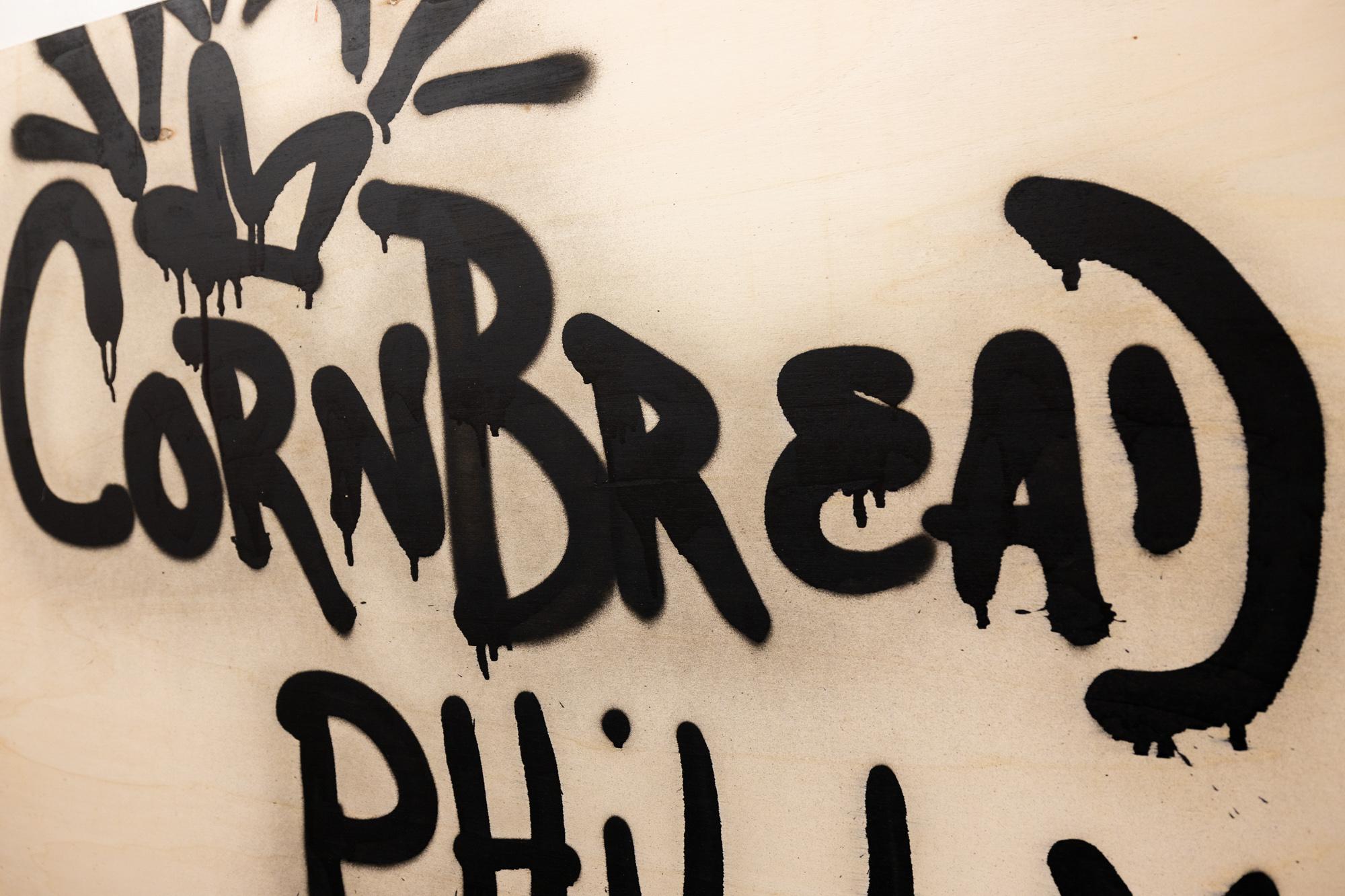 « Fresh Cut: Cornbread Philly », acrylique sur bois, graffiti, Street Art en vente 5
