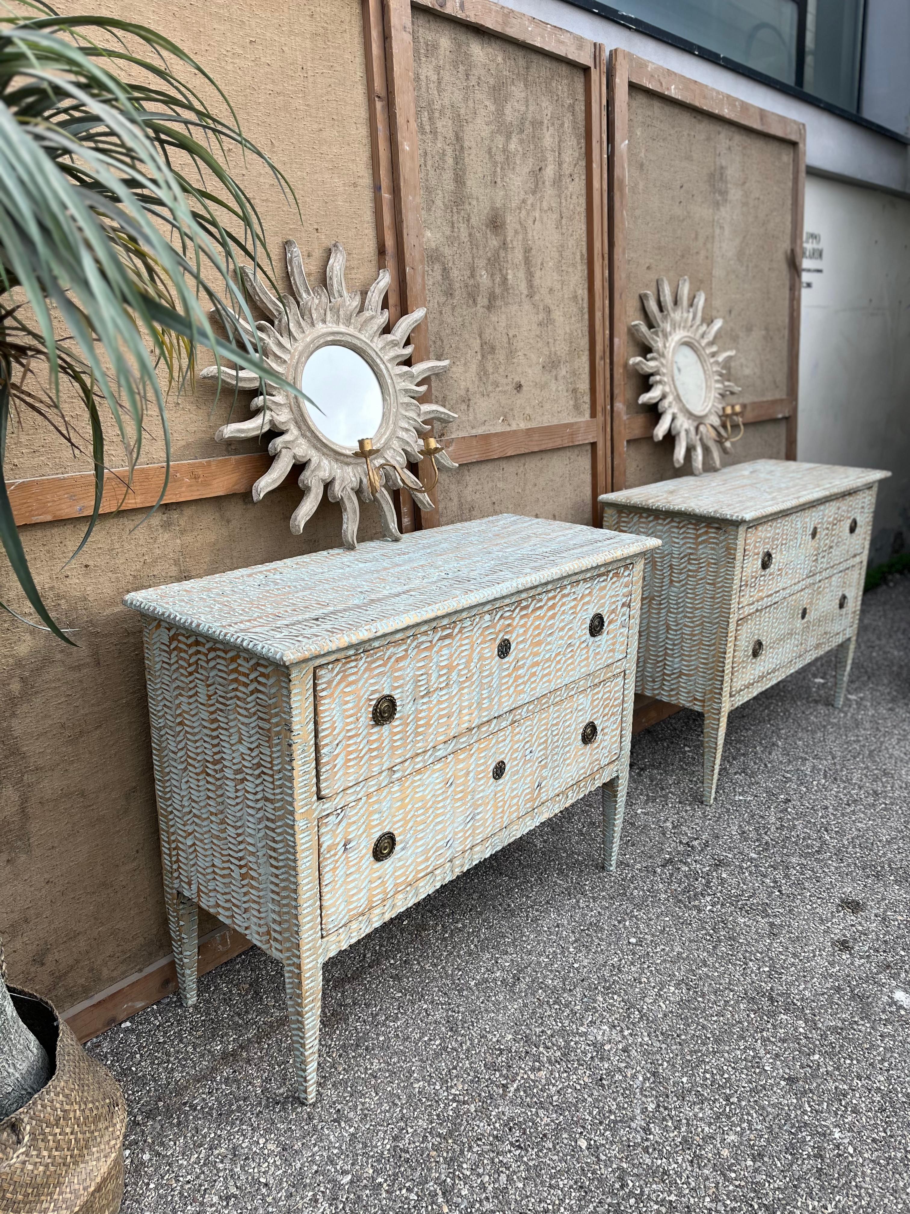 Italian Corncob style white drawer in vendita