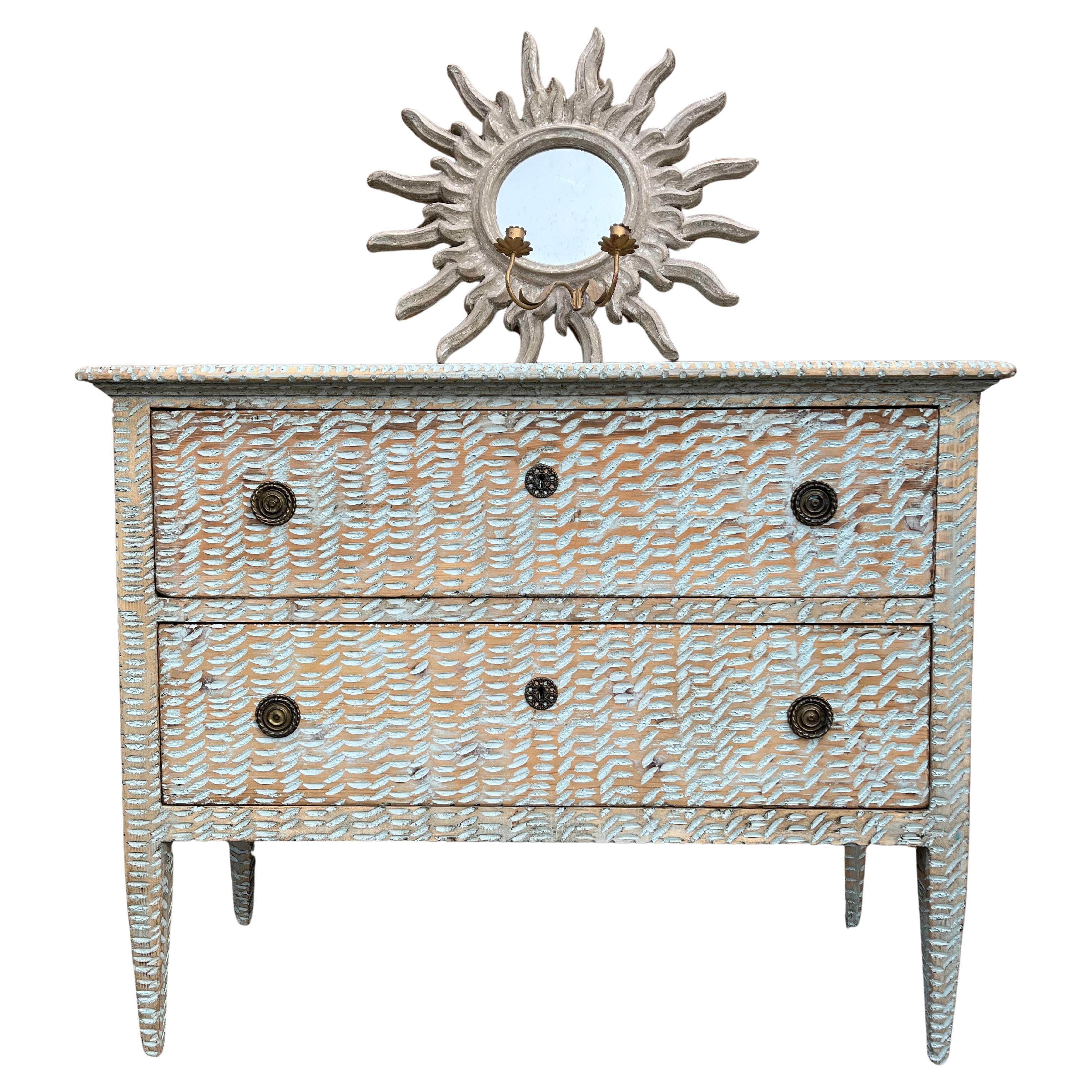 Corncob style white drawer in vendita