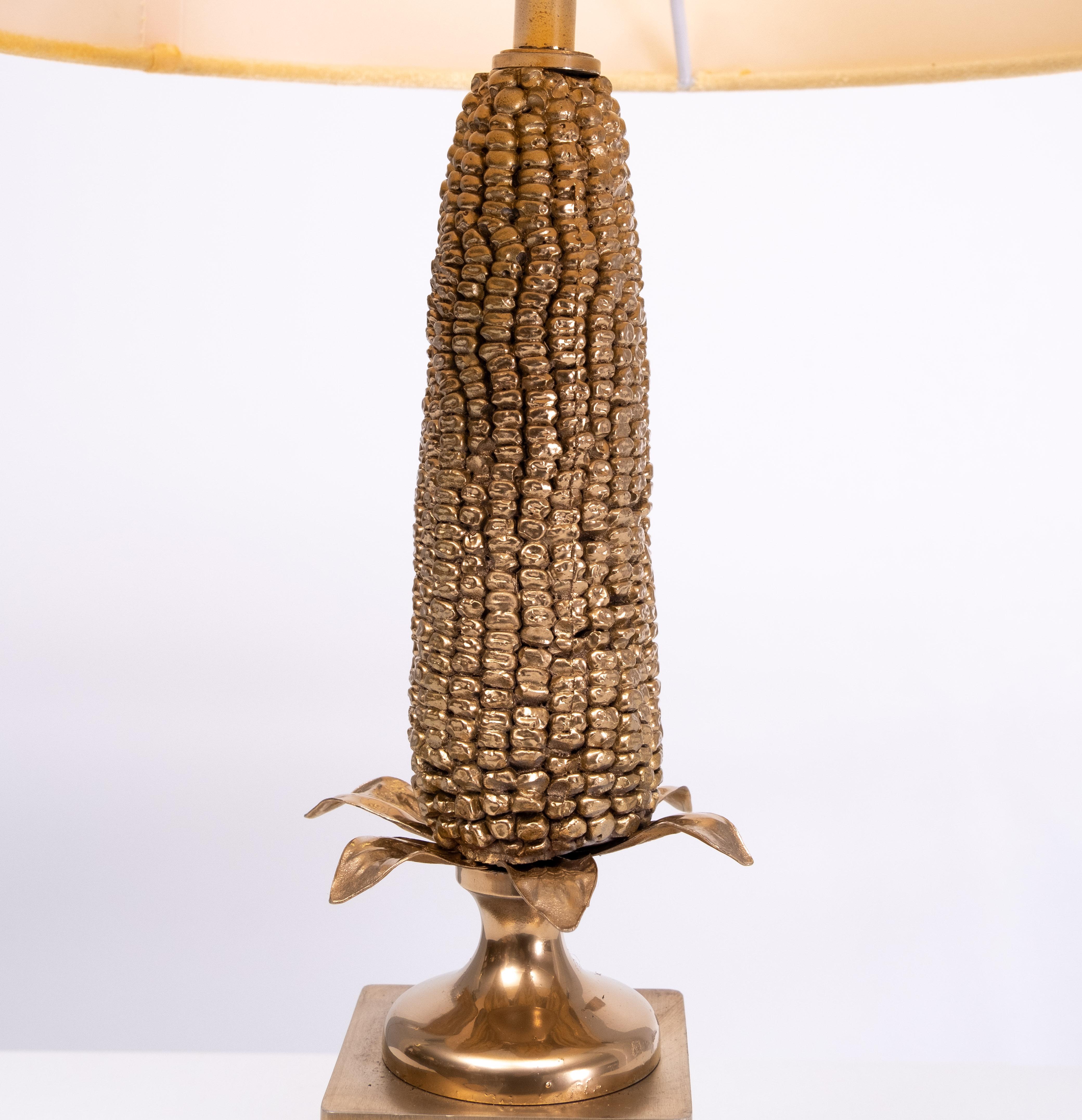 Hollywood Regency Corncob Table lamp Hollywood Recency France 1970s   For Sale