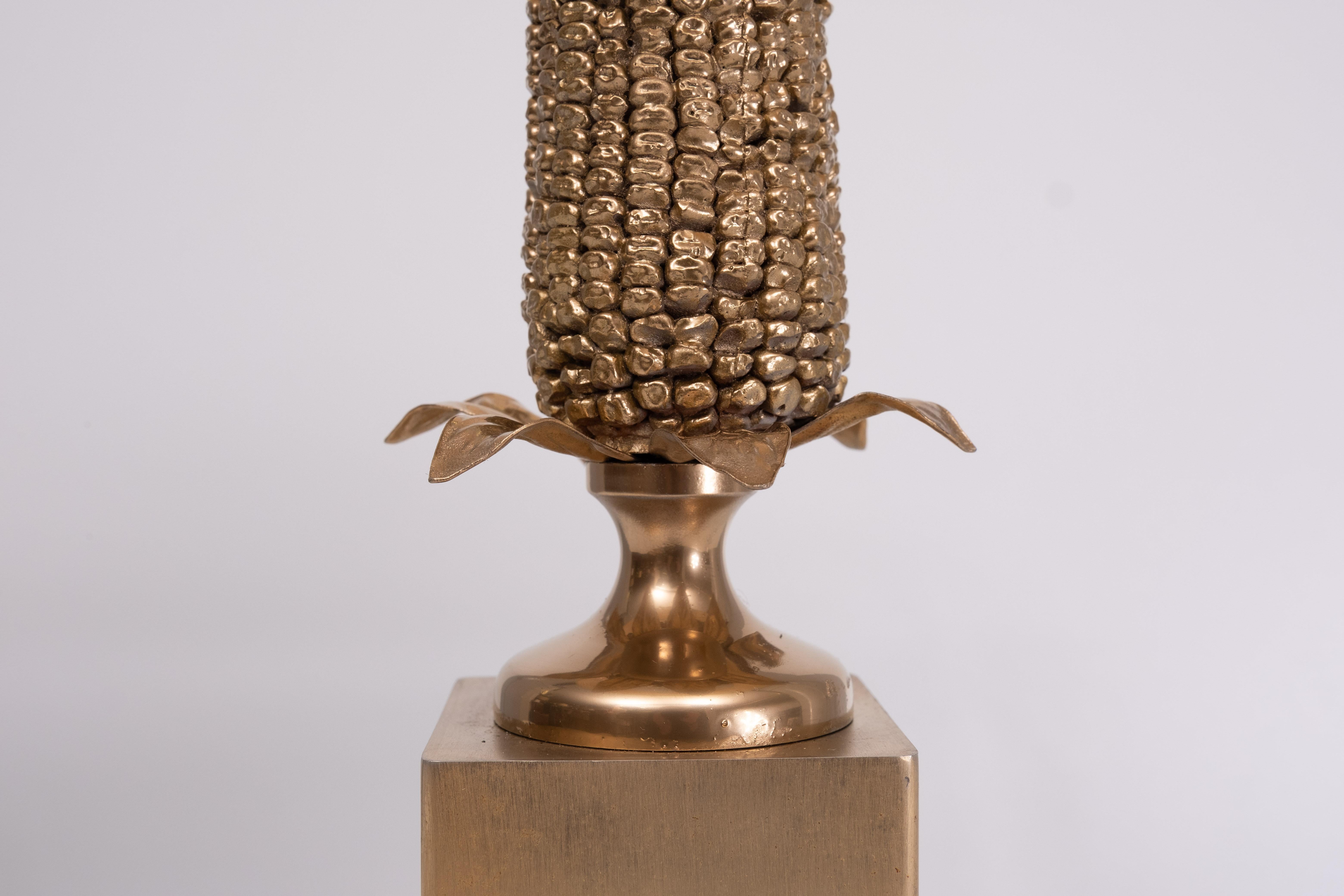 Late 20th Century Corncob Table lamp Hollywood Recency France 1970s   For Sale