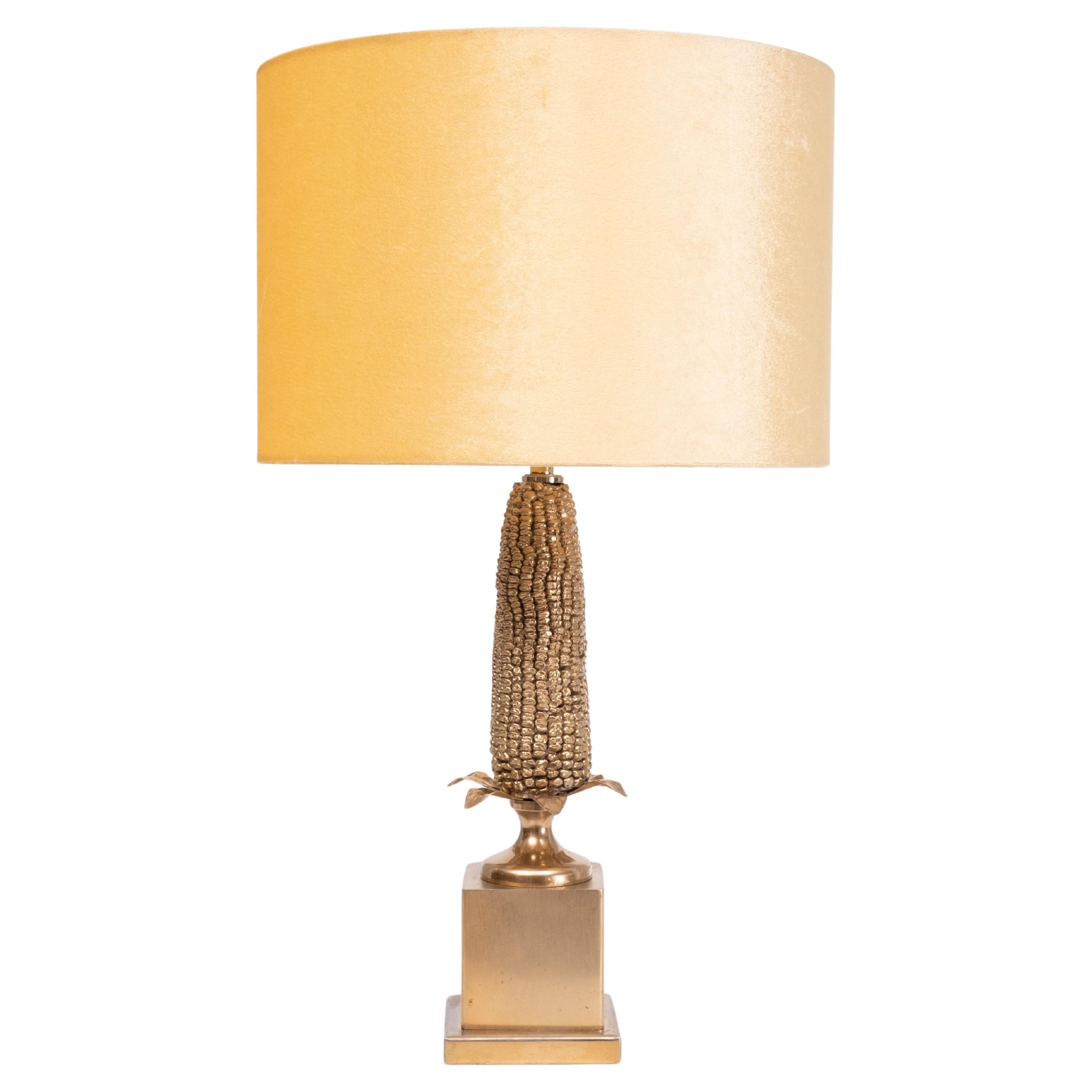 Corncob Table lamp Hollywood Recency France 1970s   For Sale