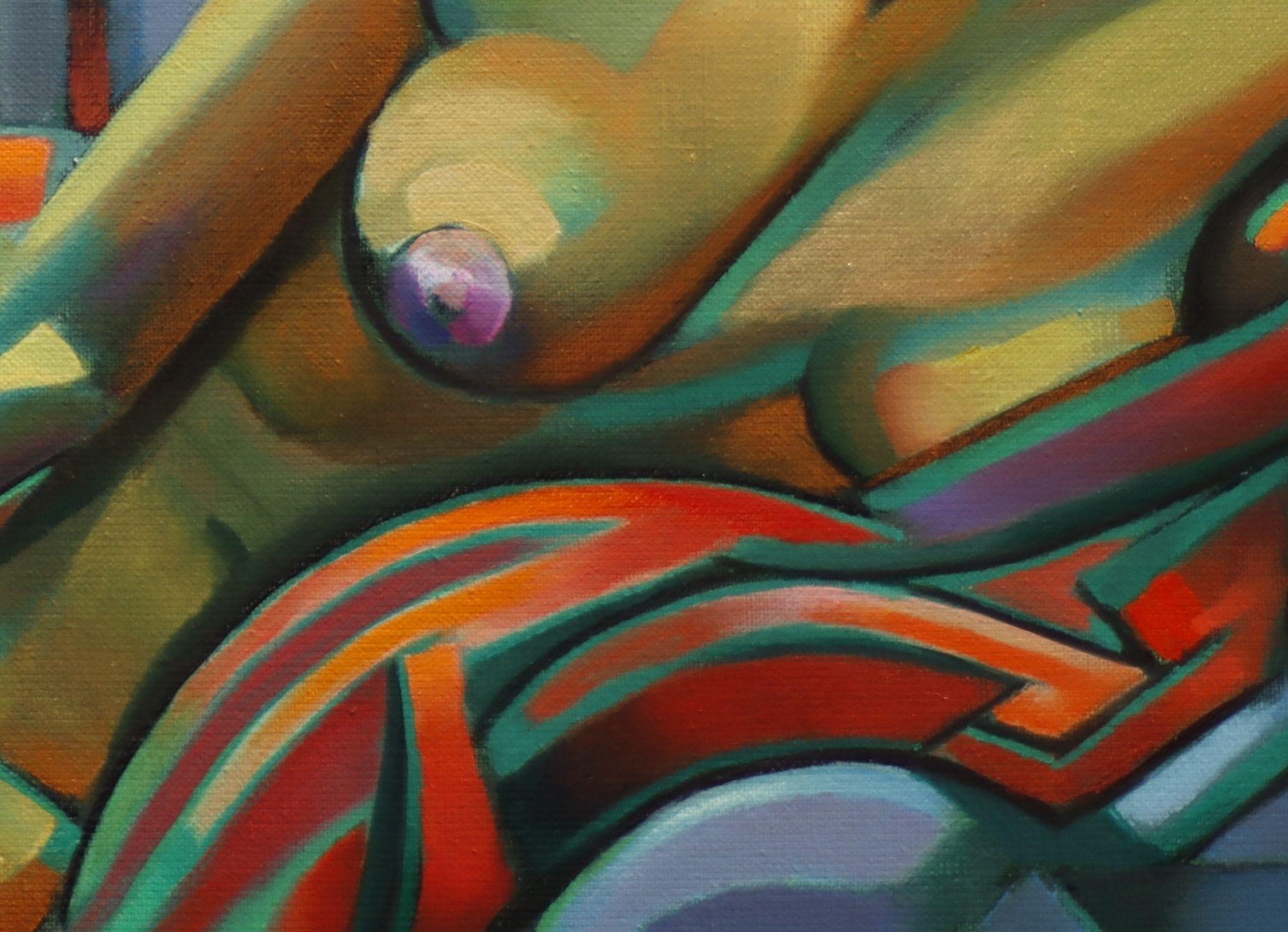 Neo Deco. 12-01-23, Pittura, Olio su tela - Painting Cubismo di Corne Akkers