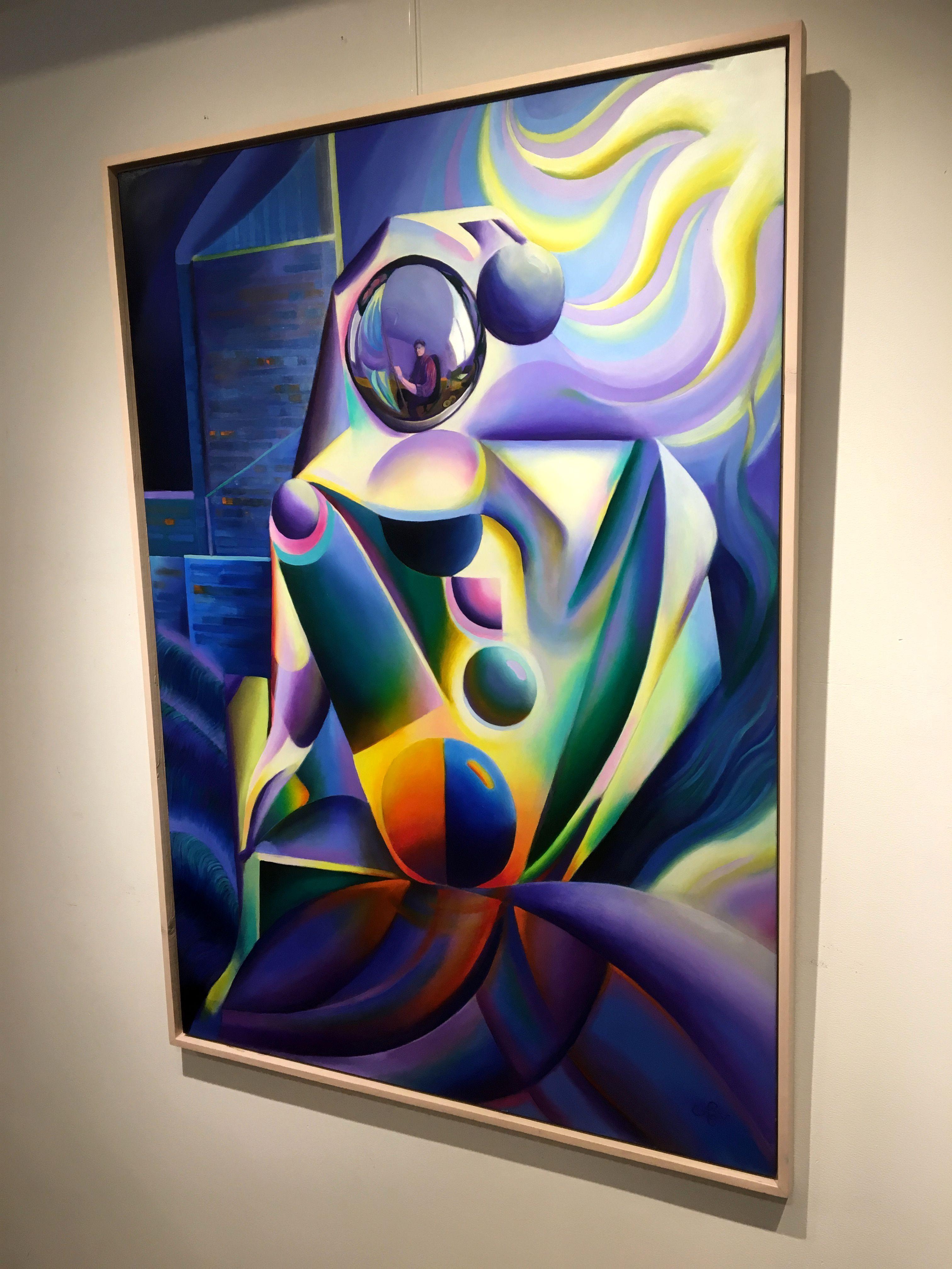 La madone de La Haye (2015)    Cette peinture est l'aboutissement des nombreux dessins précédents au crayon graphite.    Huile sur panneau de bois (85 x 120 x 0,9 cm)  Artiste : CornÃ© Akkers    Livraison sous DDU INCOTERMS   : : Peinture : :