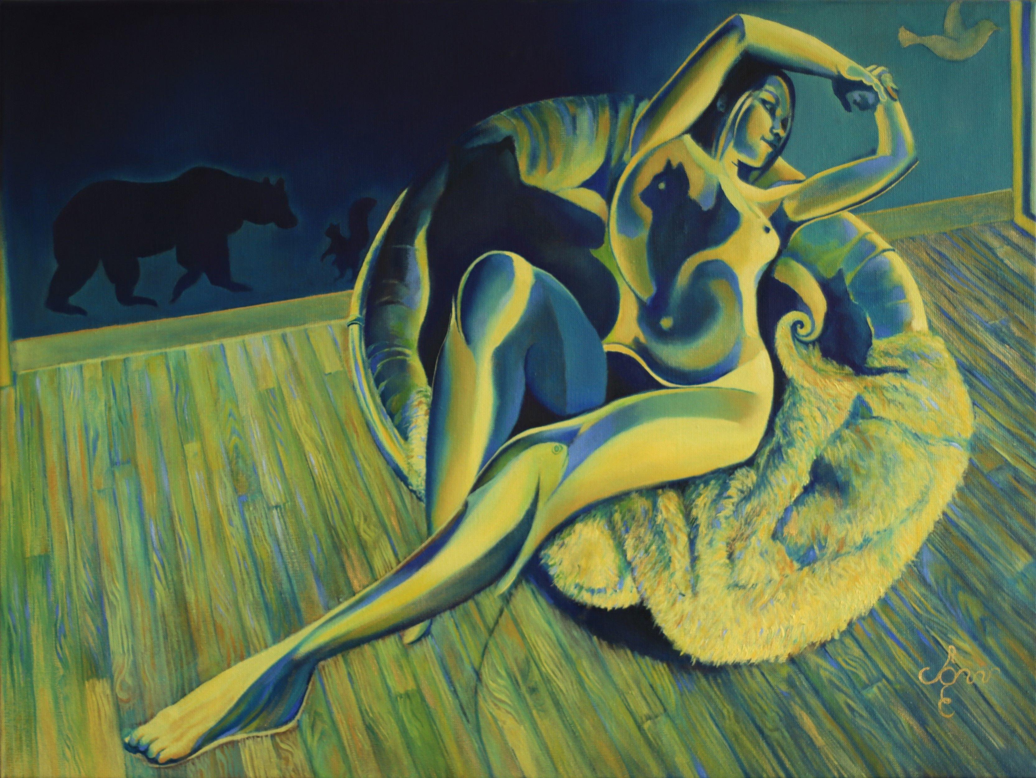 Vesna â€ 14-03-22, Gemälde, Öl auf Leinwand – Painting von Corne Akkers