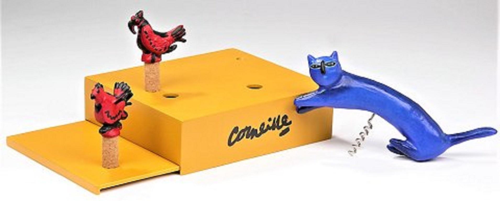 Corneille, Cobra Artist, Sommelier Set, Modern Sculpture, Late 20th Century For Sale 5