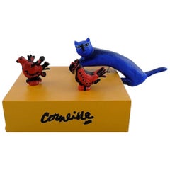 Corneille, Cobra Artist, Sommelier Set, Modern Sculpture, Late 20th Century