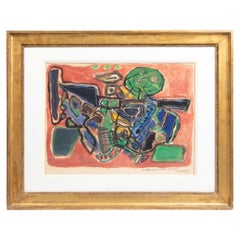 Corneille “La fleur que le papillon affectionne”, Watercolor and Gouache, 1960