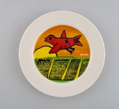 Corneille, Dutch Cobra Artist '1922-2010', Coffee Cup, Plate and Egg Cup