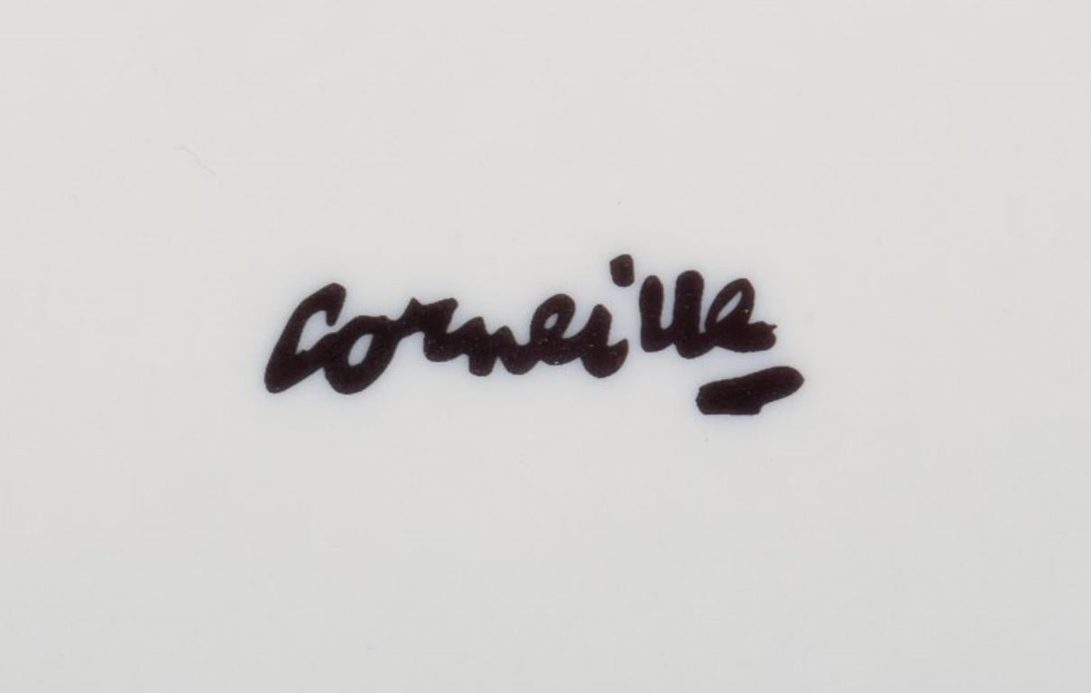 Corneille, artiste néerlandaise du CoBrA Tasse à café, assiette et tasse à œuf, années 1980/90 en vente 1