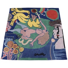 Corneille, "Femme a la Fleur", Wool Rug