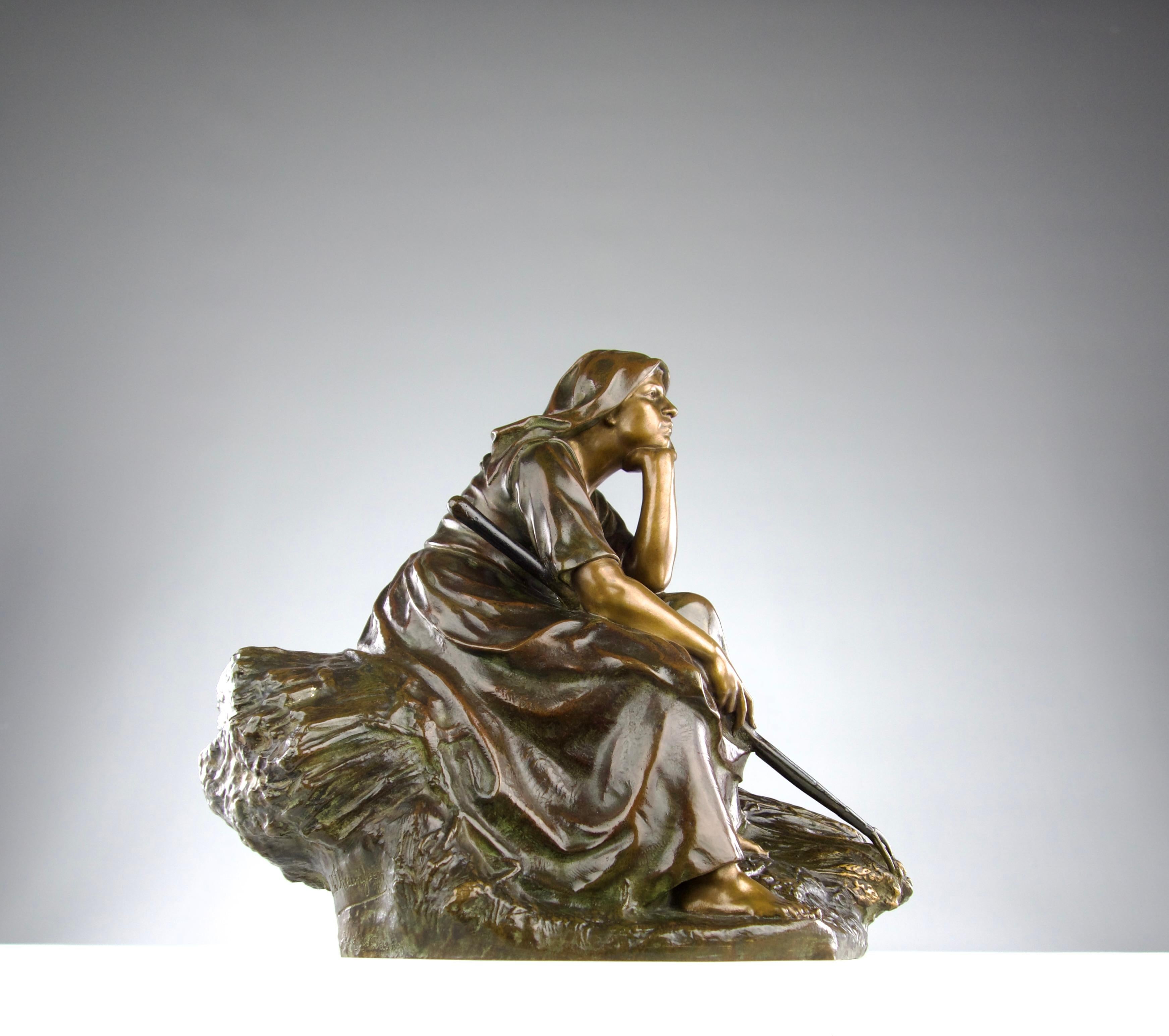 Corneille Henri Theunissen, Skulptur „Daydream in the Fields“, 19. Jahrhundert im Angebot 6
