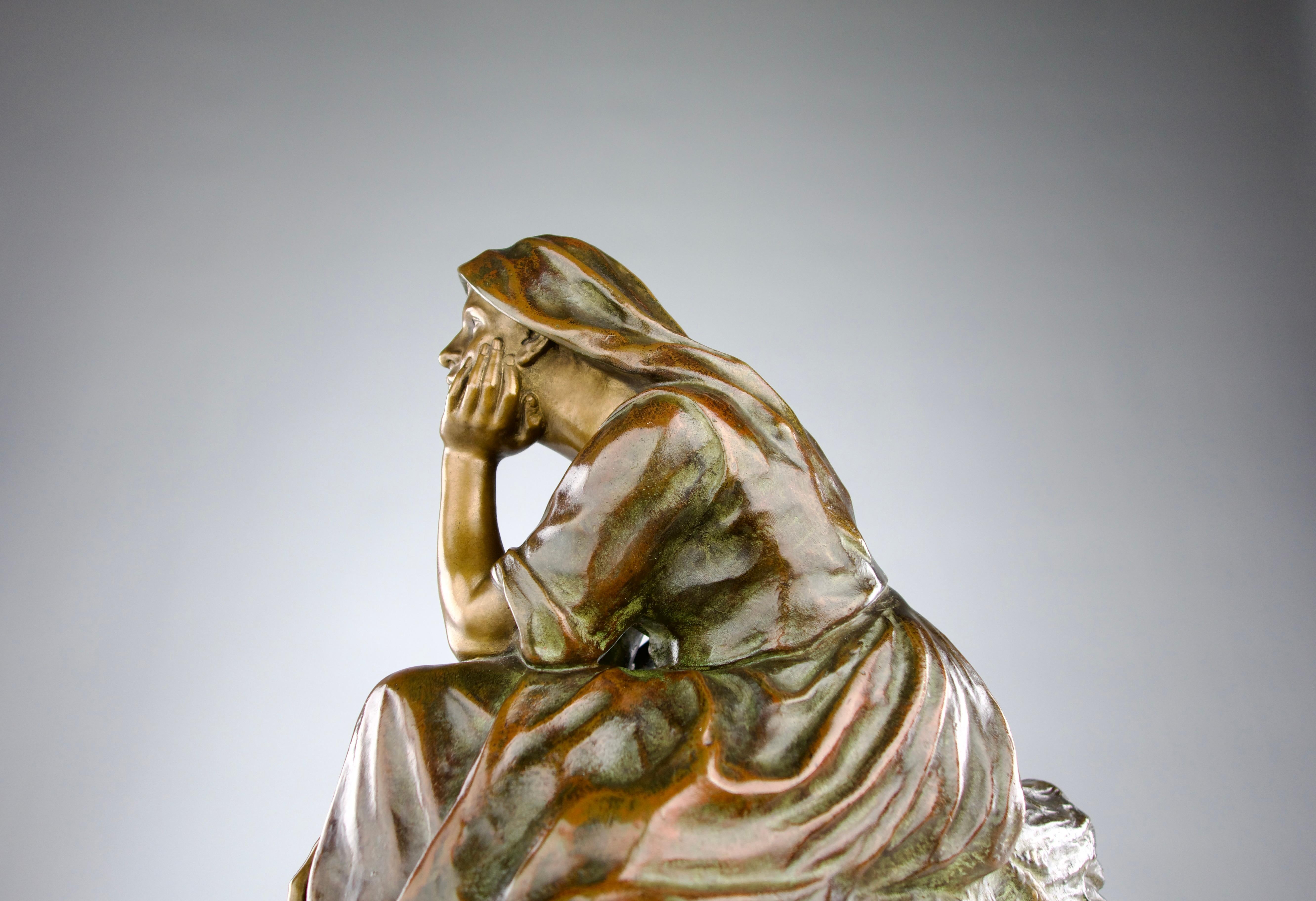 Corneille Henri Theunissen, Skulptur „Daydream in the Fields“, 19. Jahrhundert im Angebot 1