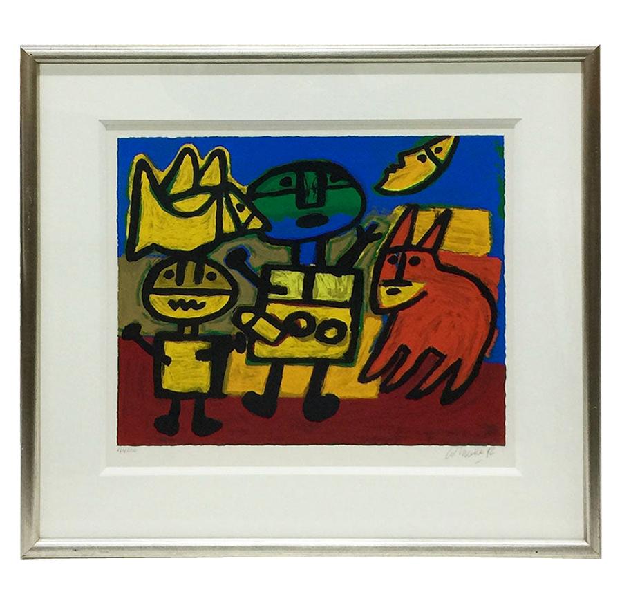 Corneille Lithograph, Tribu IV, 171/ 200, 1992 For Sale